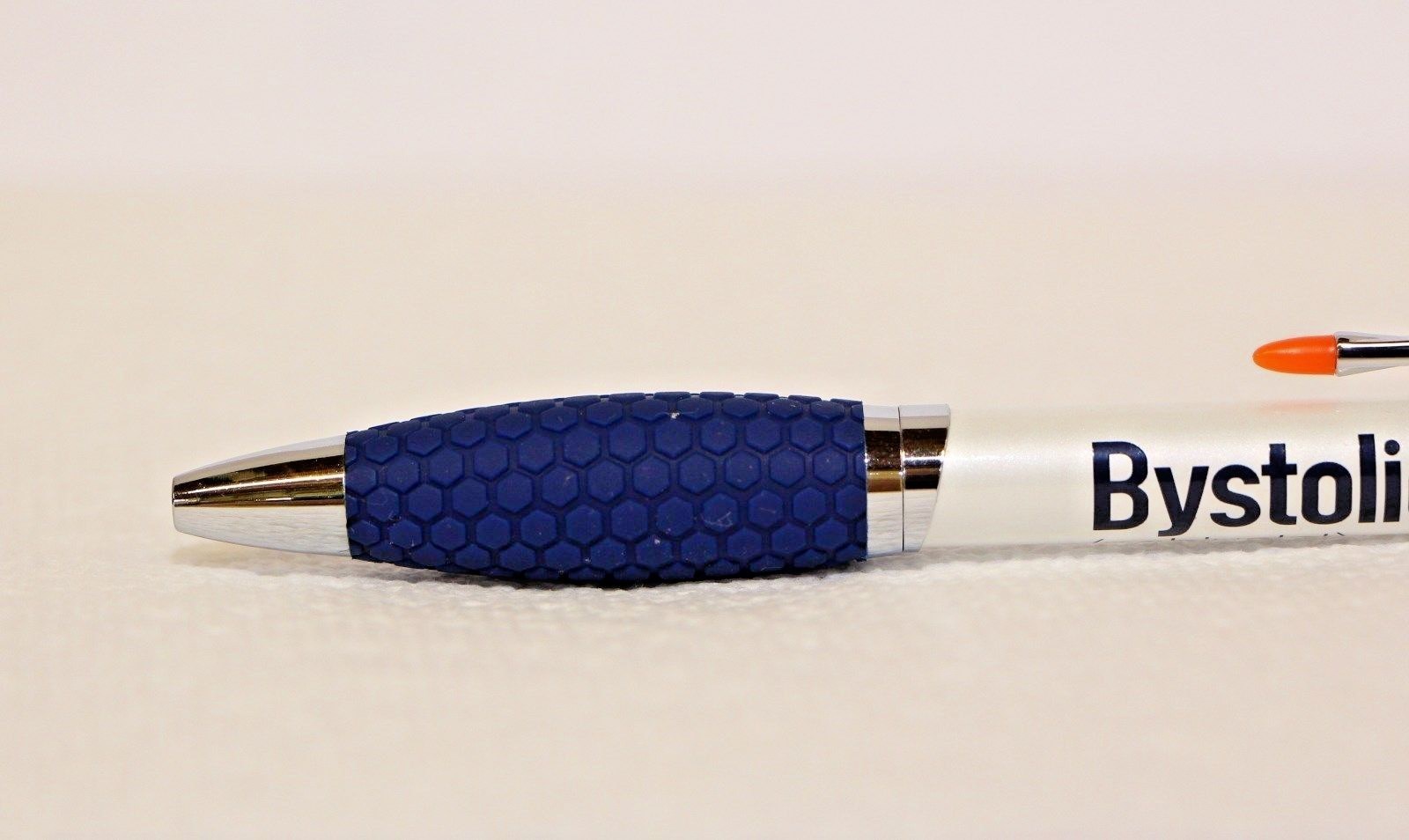 Pharmaceutical Bystolic Pens 2 Heavy Metal White and Blue New in Sleeve
