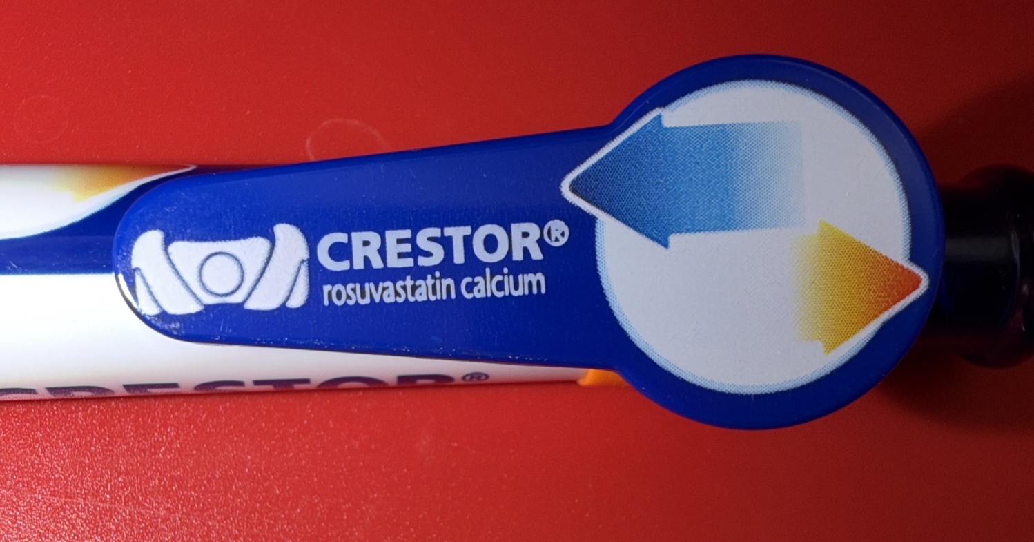Crestor Plastic PEN Drug Rep Pharmaceutical Promo Medical Advertising Black Ink