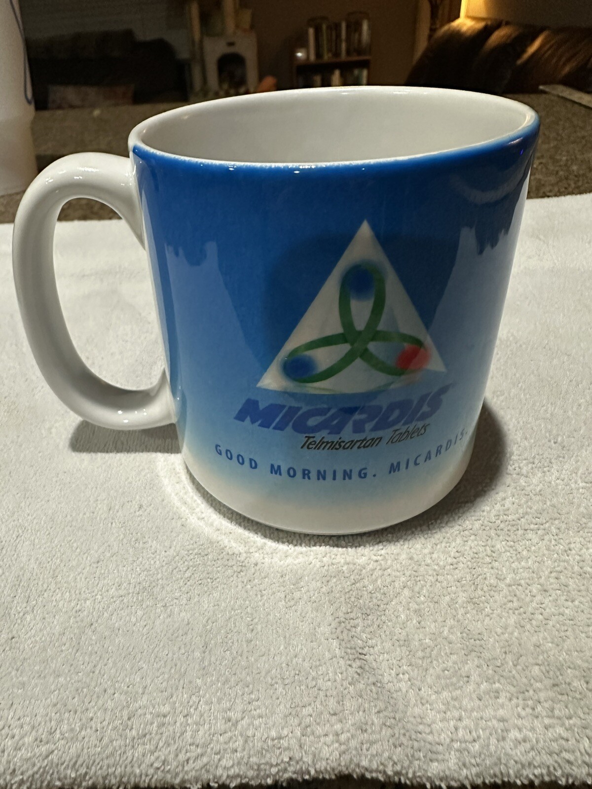 Coffee Mug White Blue Micardis®️