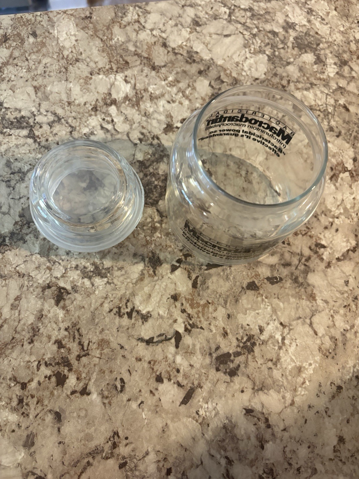 Macrodantin Drug Rep Pharmaceutical Advertising Glass Apothecary Jar W/Lid