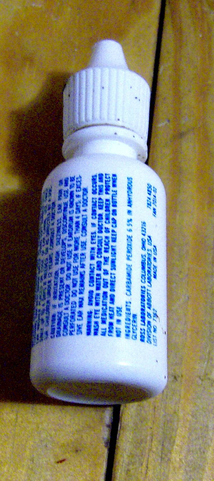 RARE vintage 1980s MURINE Ear Drops bottle OLD MEDICATION pharmaceutical Abbott