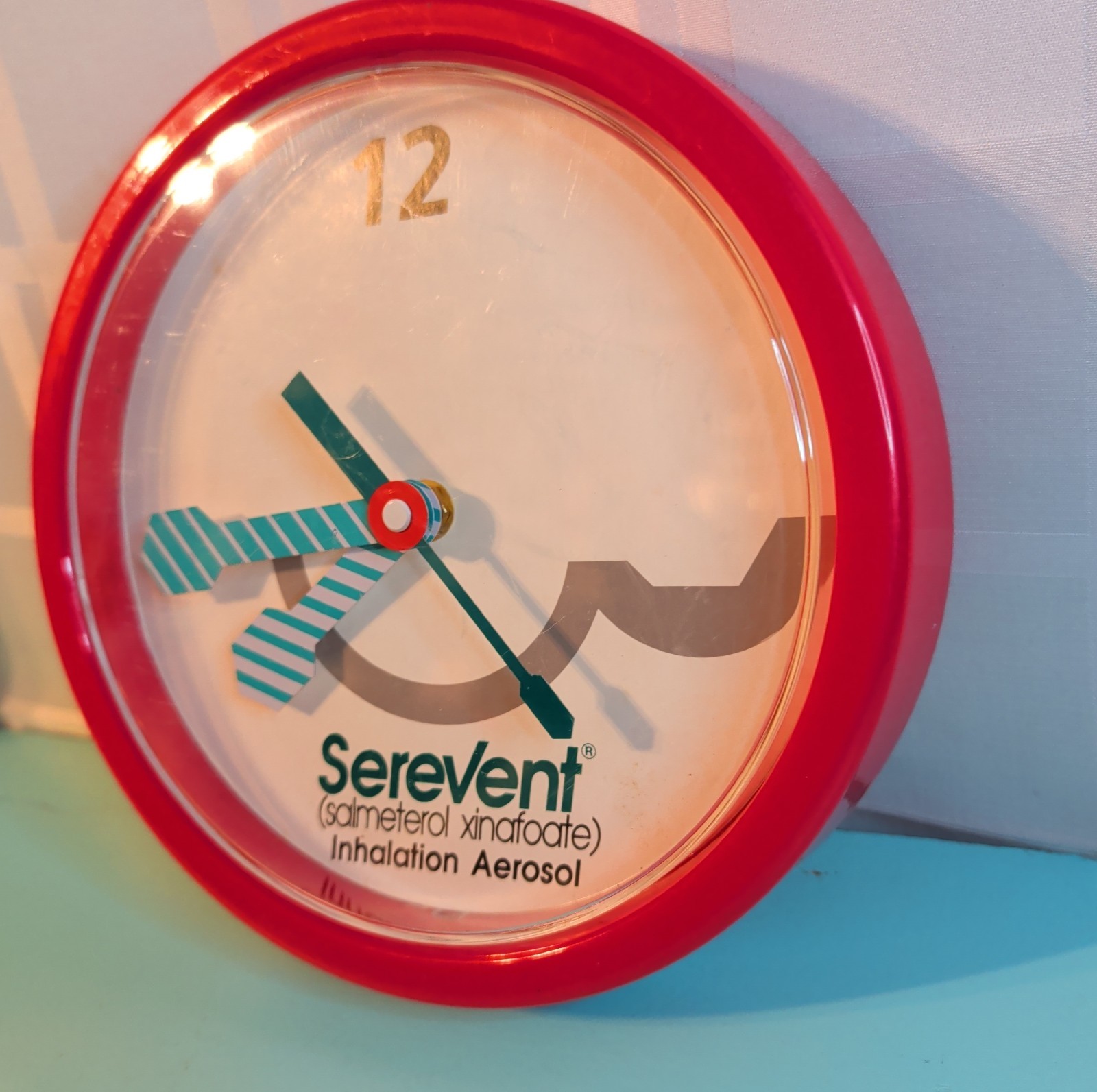 Serevent Medical Drug Rep Promo Inhalation Aerosol Pharmacy Wall Clock Decor