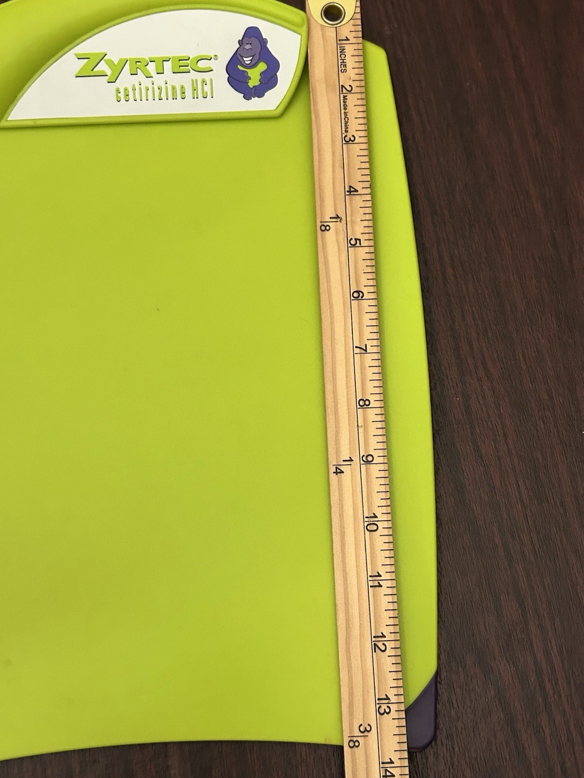 Drug Rep Clipboard Green Purple Gorilla Plastic Pharmaceutical 2003 READ*