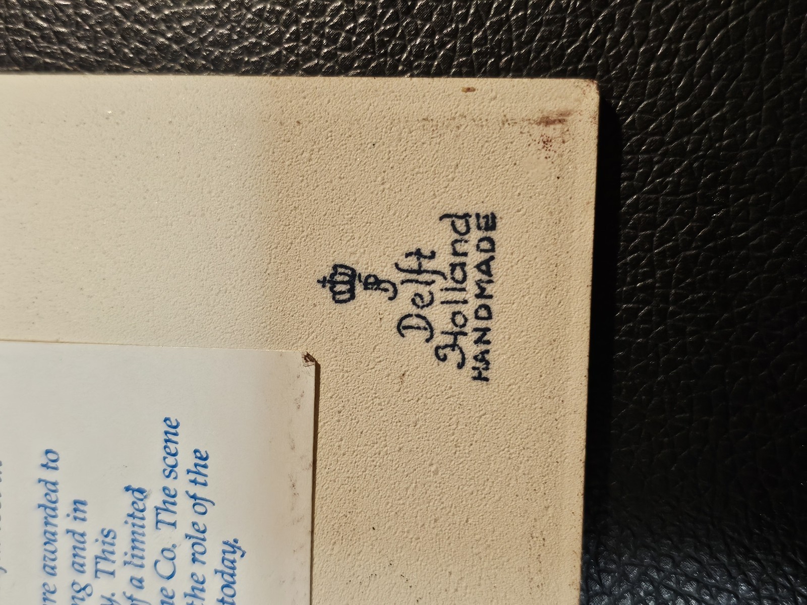 VTG Crown Delfts Handmade Holland The Pharmacist Award Pill Tile