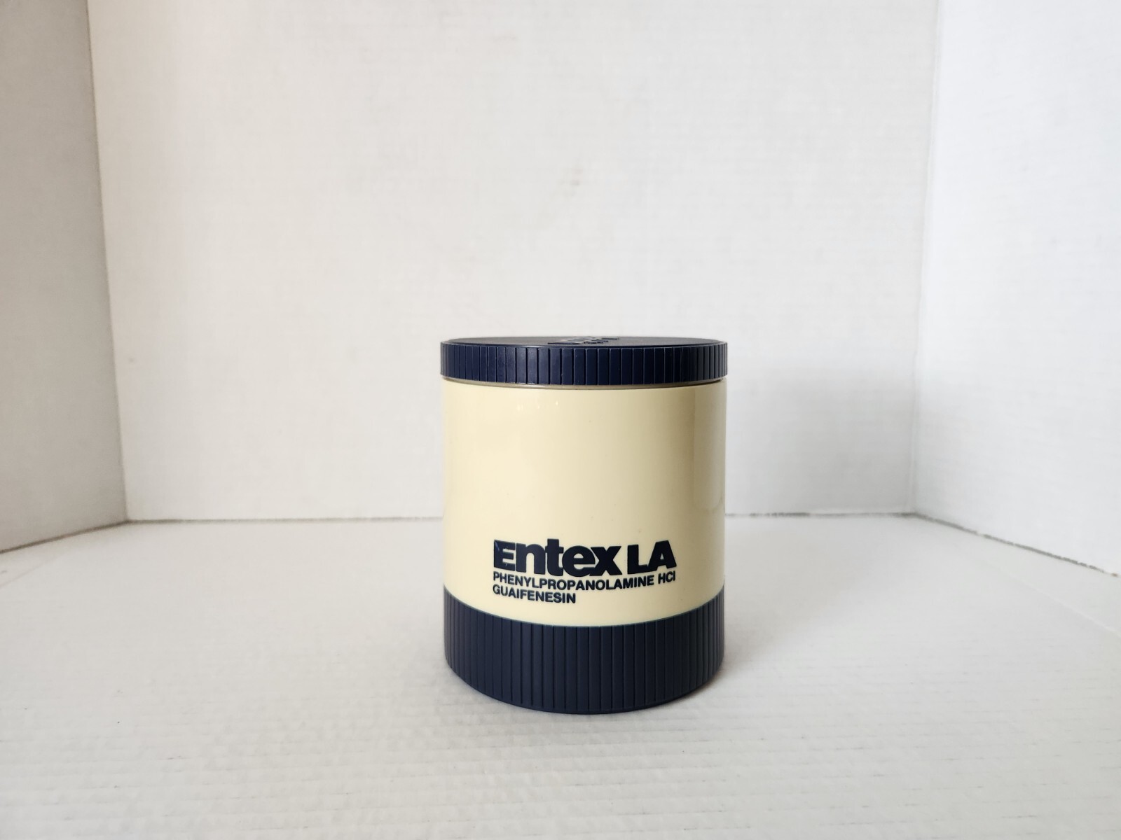 Vintage Pharmaceutical Advertising Thermo Insulated Entax Container Stash Jar