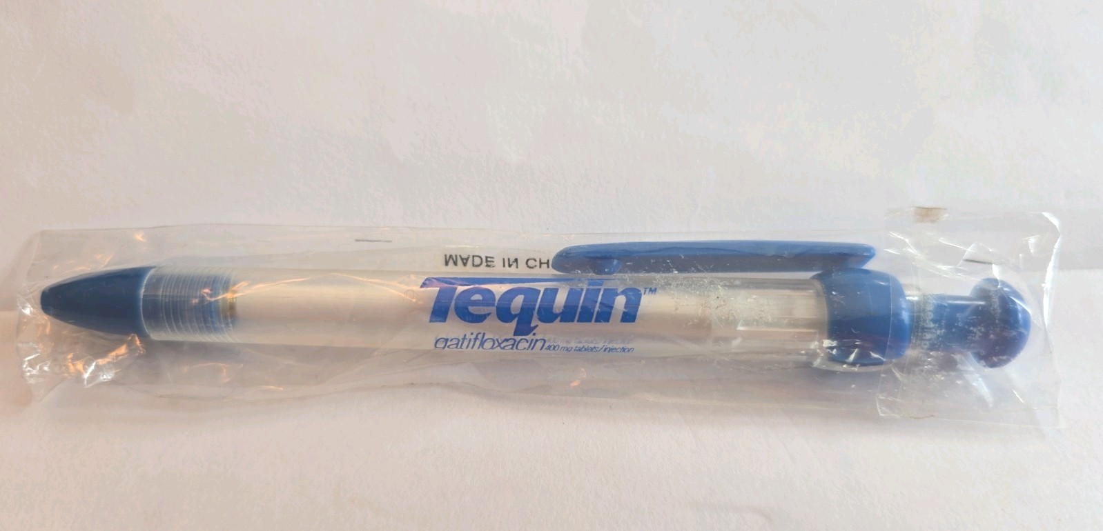 Tequin Plastic Pen Pharmaceutical Drug Rep Promo Vintage Untested NIP