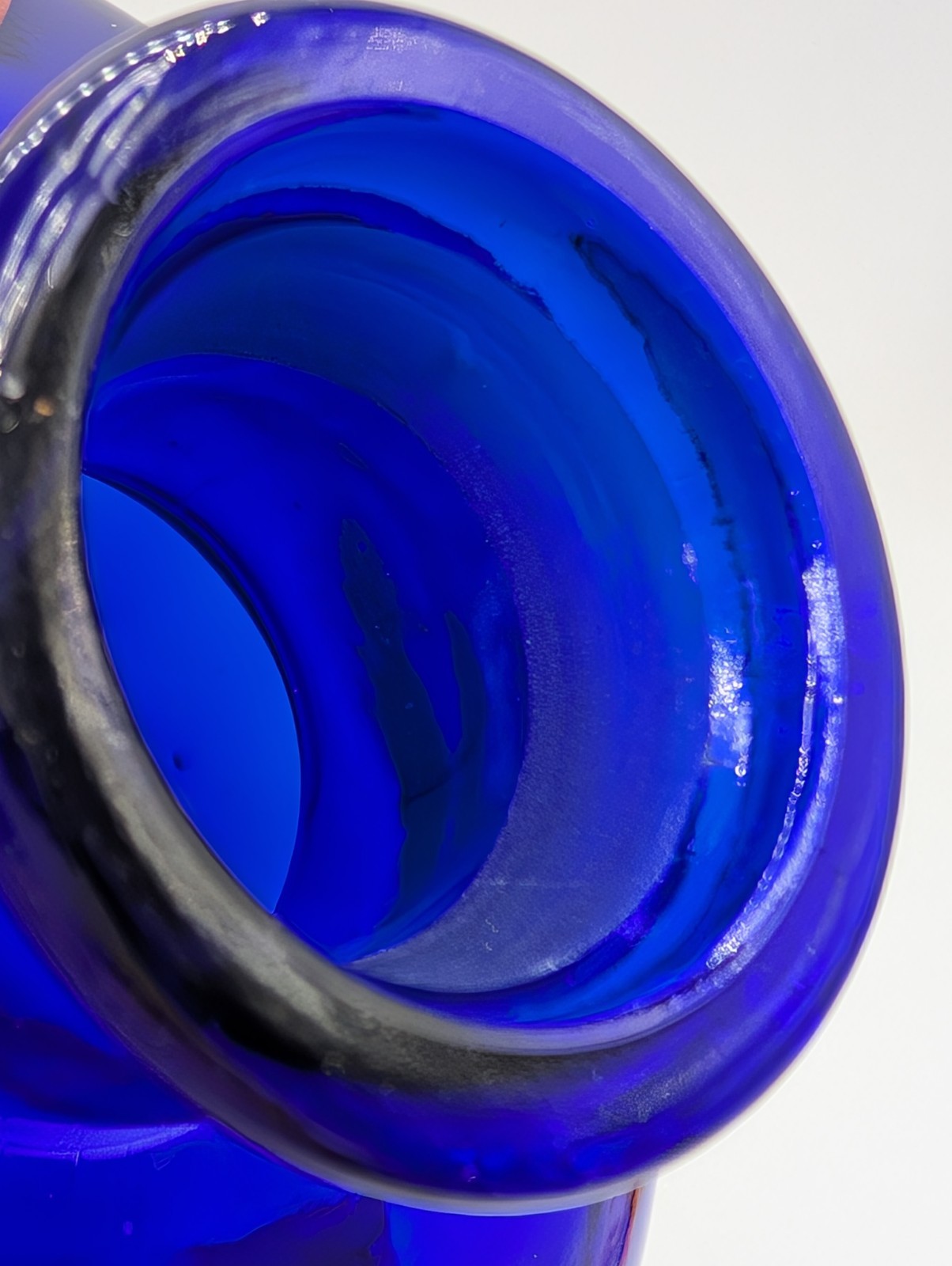 Chemist Apothecary Pharmacy Bottle Cobalt Blue 9.5” Glass Stopper Vintage