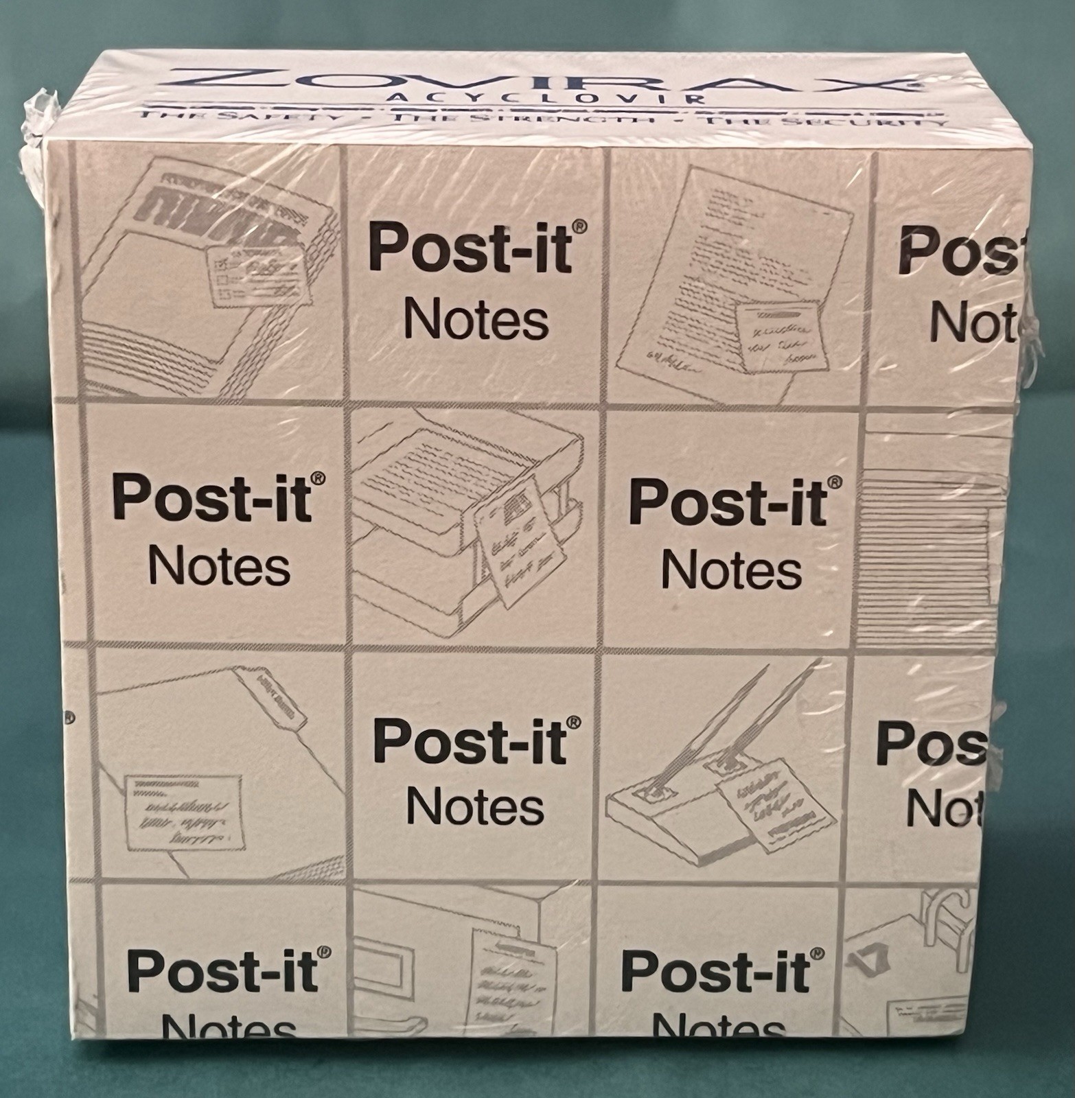 Zovirax Pharmaceutical Drug Rep Promo Post It Notes 2.75 inch Square