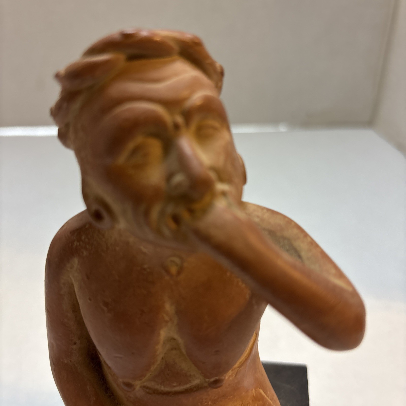 Vtg Portrait Of Anxiety/Depression Etrafon Promo Clay Figurine Mexico ca 800 AD
