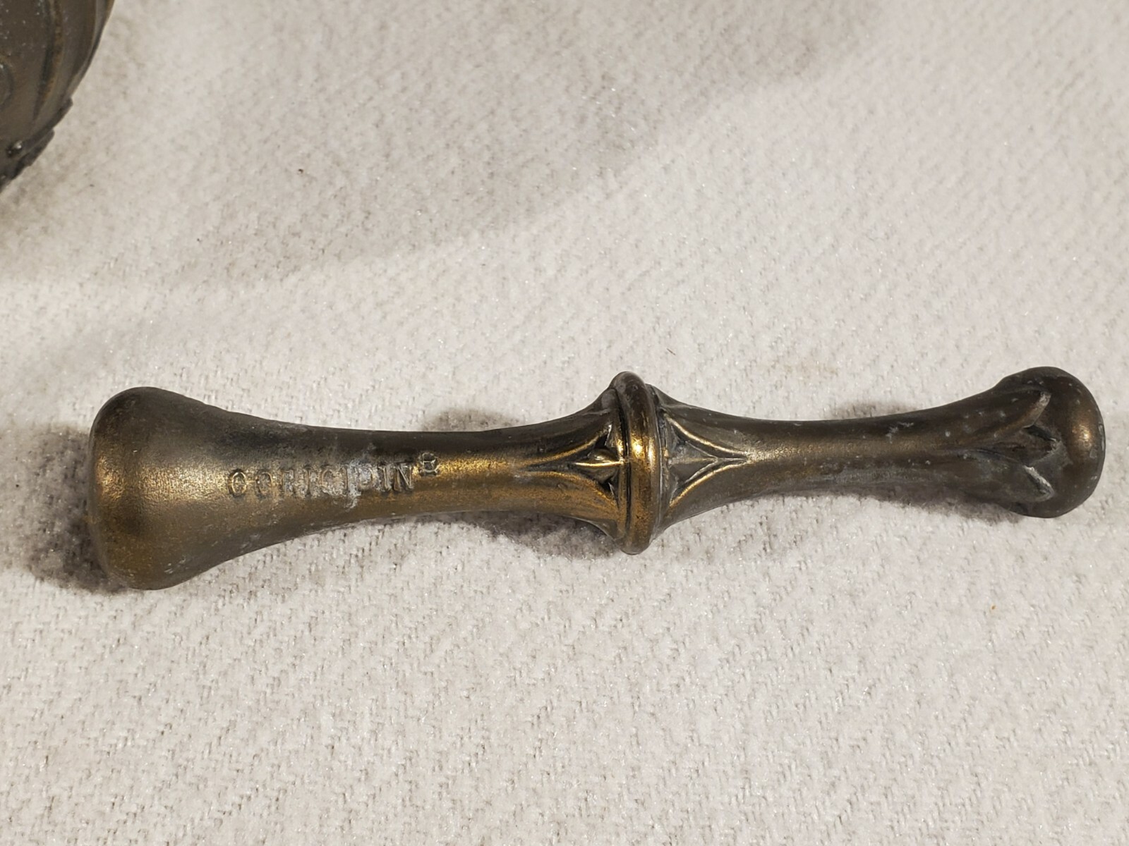 Vintage Brass RX Maimonides 1135-1204 Secundum Artem Mortar & Pestle Coricidin