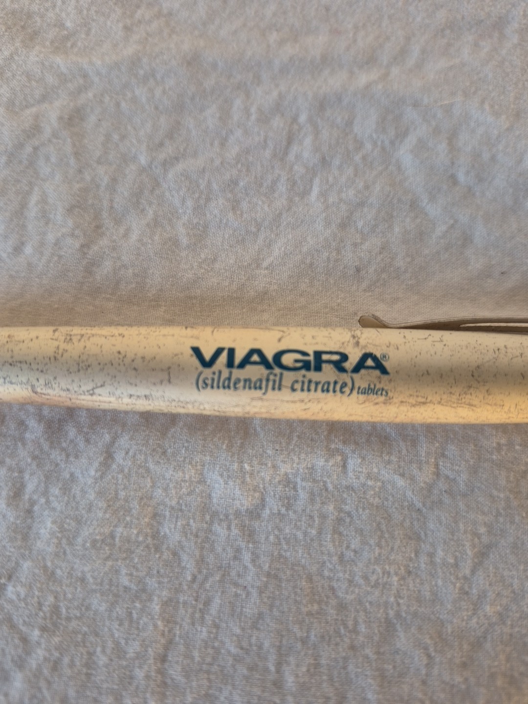 VINTAGE MARBLED DESIGN VIAGRA HEAVY METAL PEN PROMOTIONAL EARLY RARE