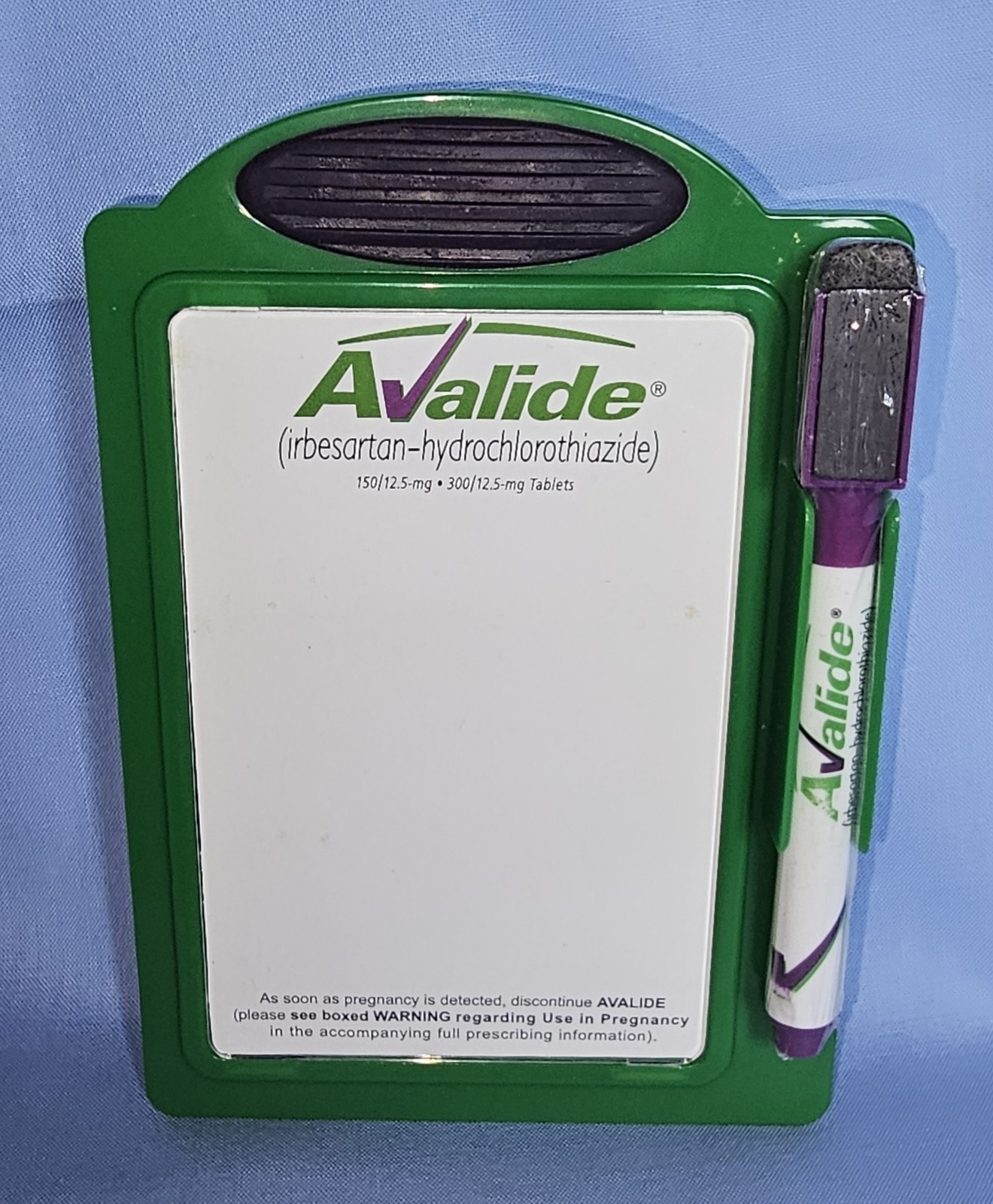 Avalide Magnetic Memo Clip Dry Erase Board Pharma Drug Rep Collector Promo Swag