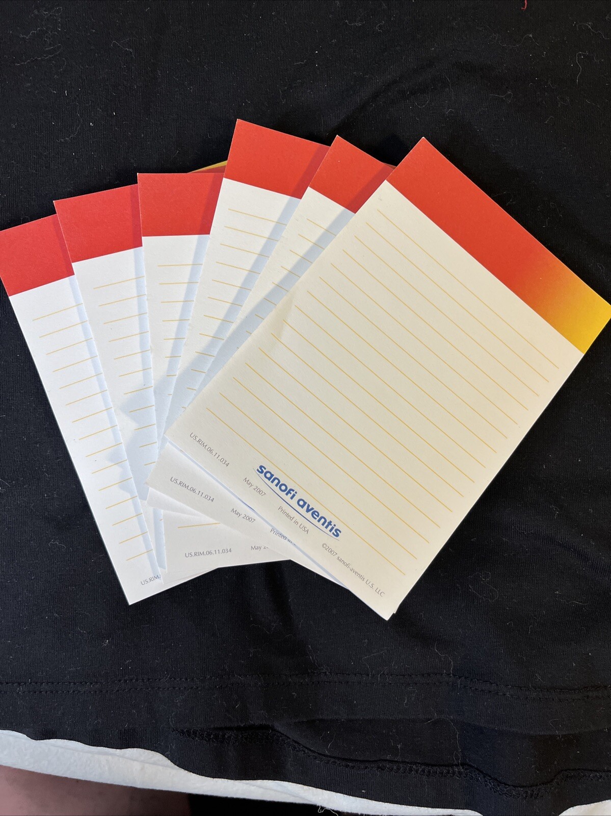 lot of 10 Pharmaceutical Rep Note Pads Vytorin Singulair Crestor Sanofi Aventis