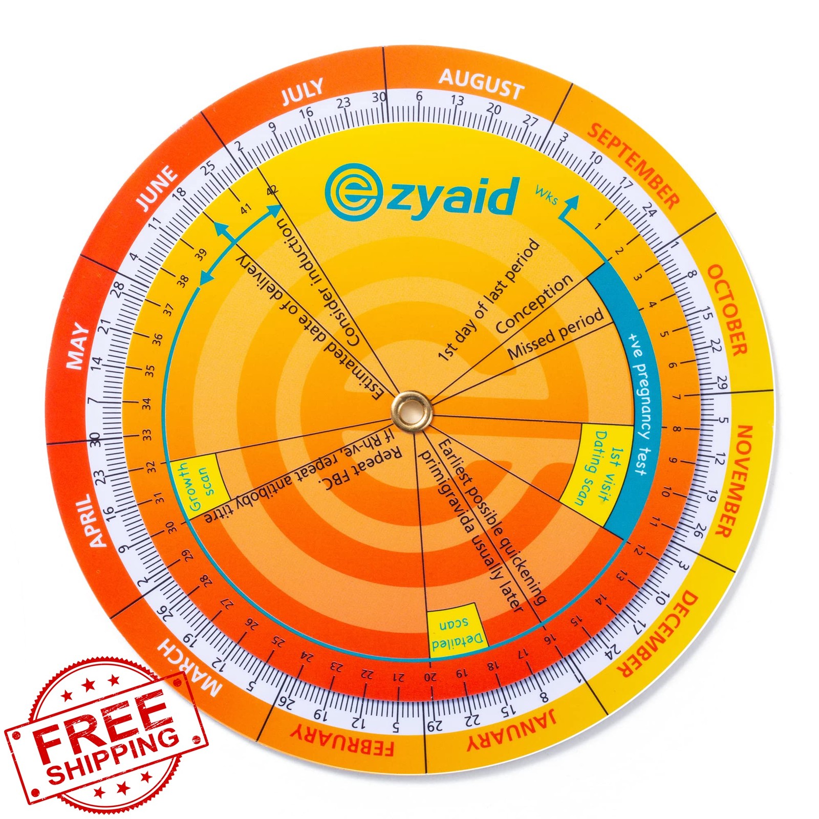 Ezyaid Pregnancy Wheel Due Date Calculator OB-GYN