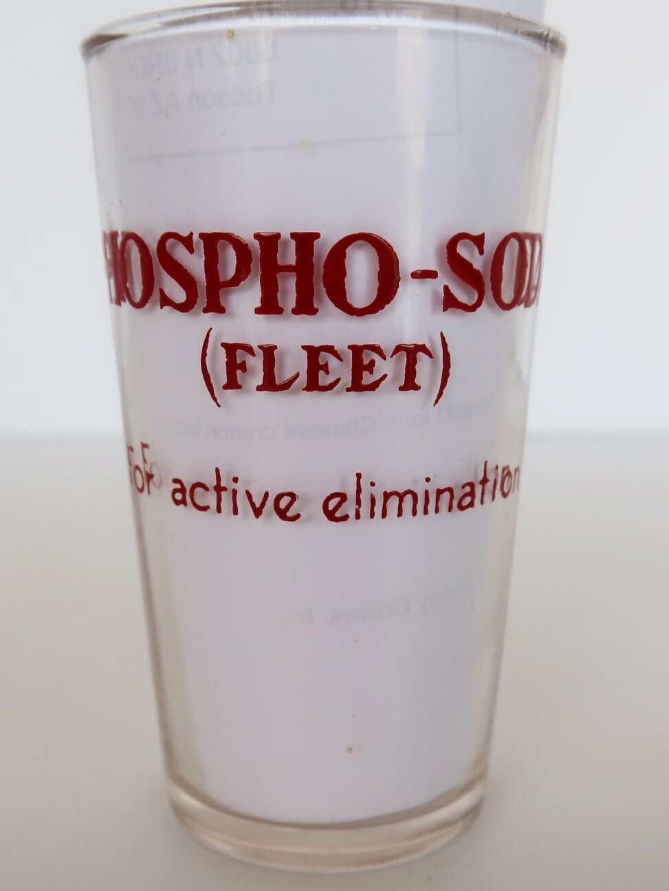 Vintage Fleet Phospho Soda Graduated 3oz Measuring Glass Tumbler