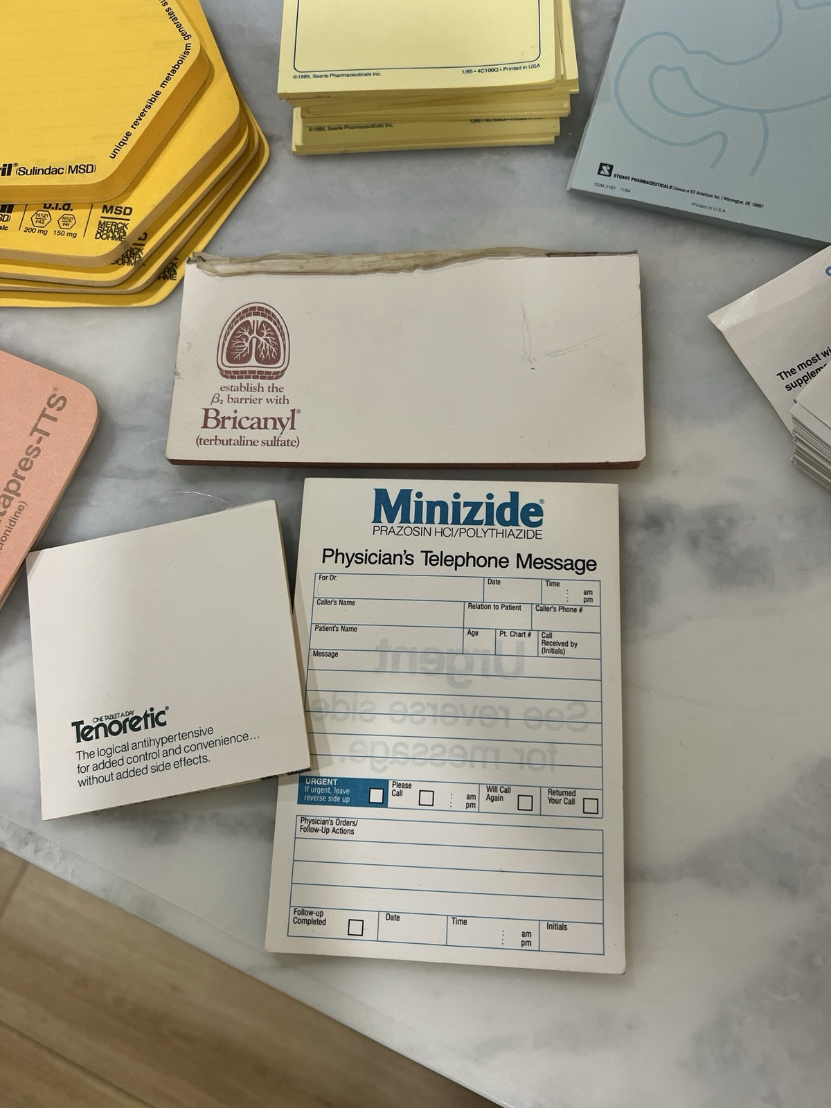 Vintage Pharmaceutical Drug Rep Notepads Lot | Medical Ephemera | Mid-Century Ad