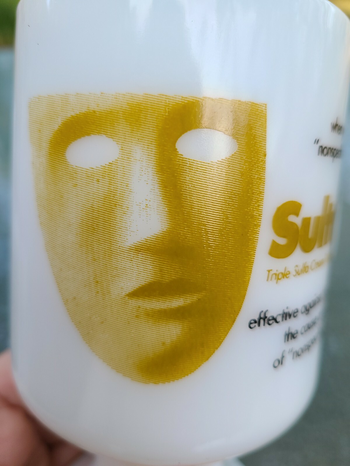 Vintage 1980’s Pharmaceutical Marketing Mug “SULTRIN” Triple Sulfa Vaginal Cream