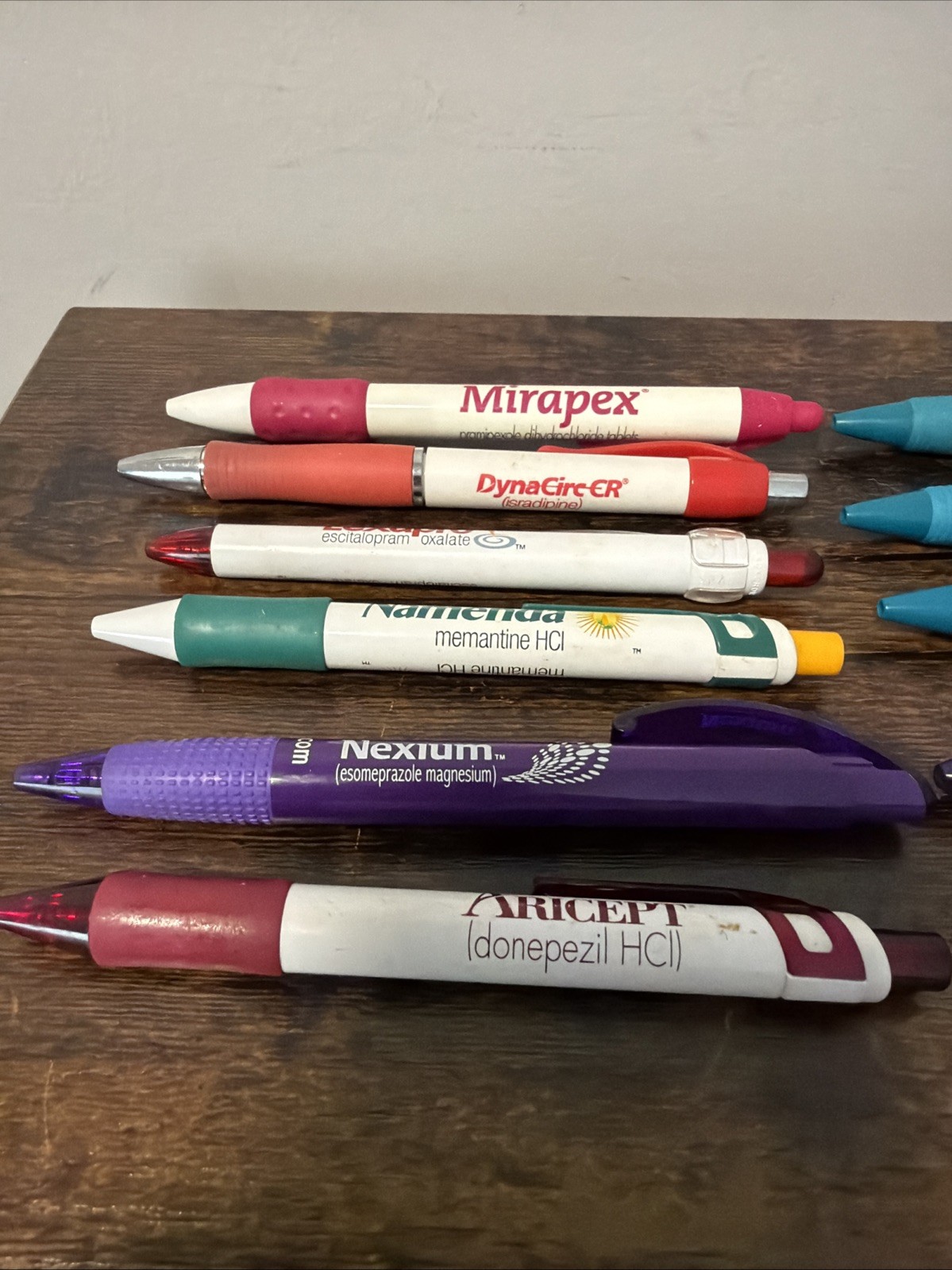 Vintage Pharmaceutical Drug Rep Lot of 11 Plastic Pens Untested, Big Pharma