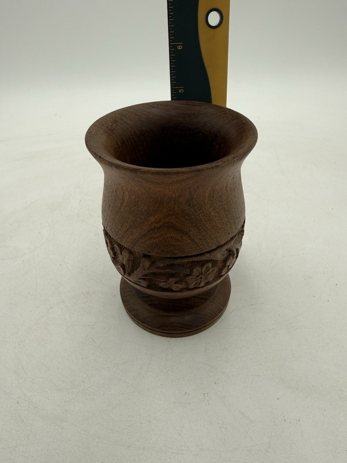 Vintage Wood Carved Mortar Pestle RX Apothecary Pharmacopoeia Homestead