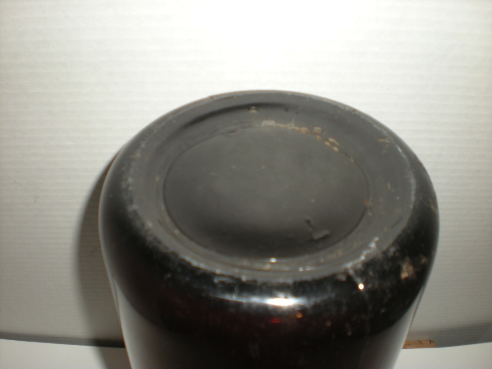 vtg Large Apothecary Glass Bottle Amber Brown 14″