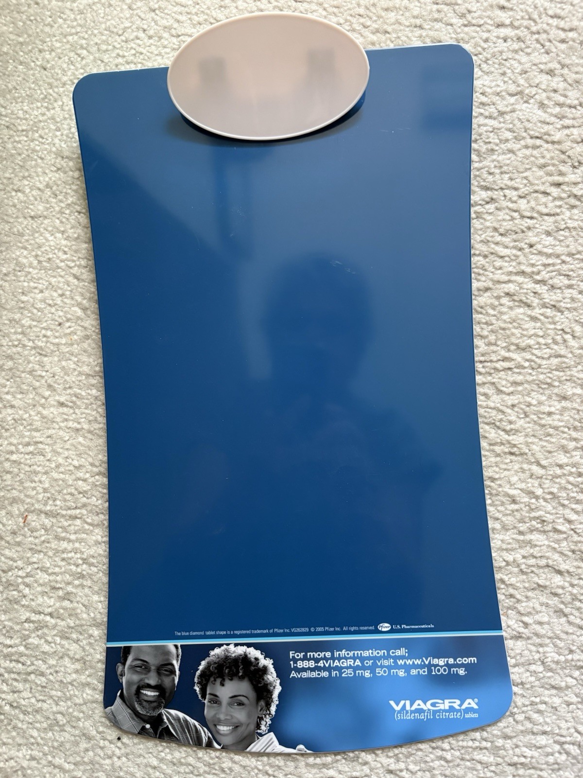 VIAGRA Pharmaceutical Drug Rep Advertising Long Two Sided Plastic Clipboard Rare