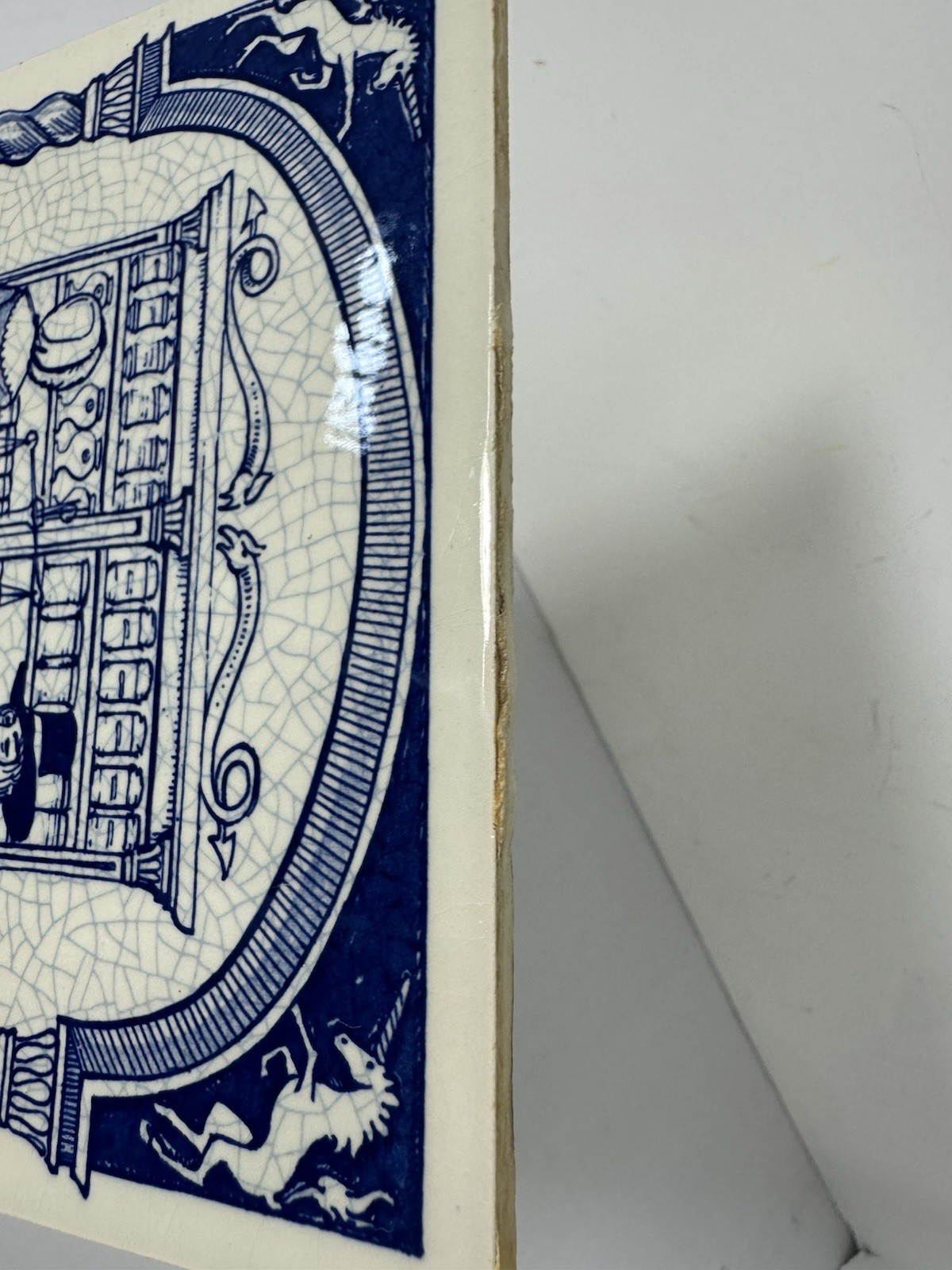 Vintage Blue Delft Tile Uroscopy Pharmacy Scholarship Program Apothecary 4 READ