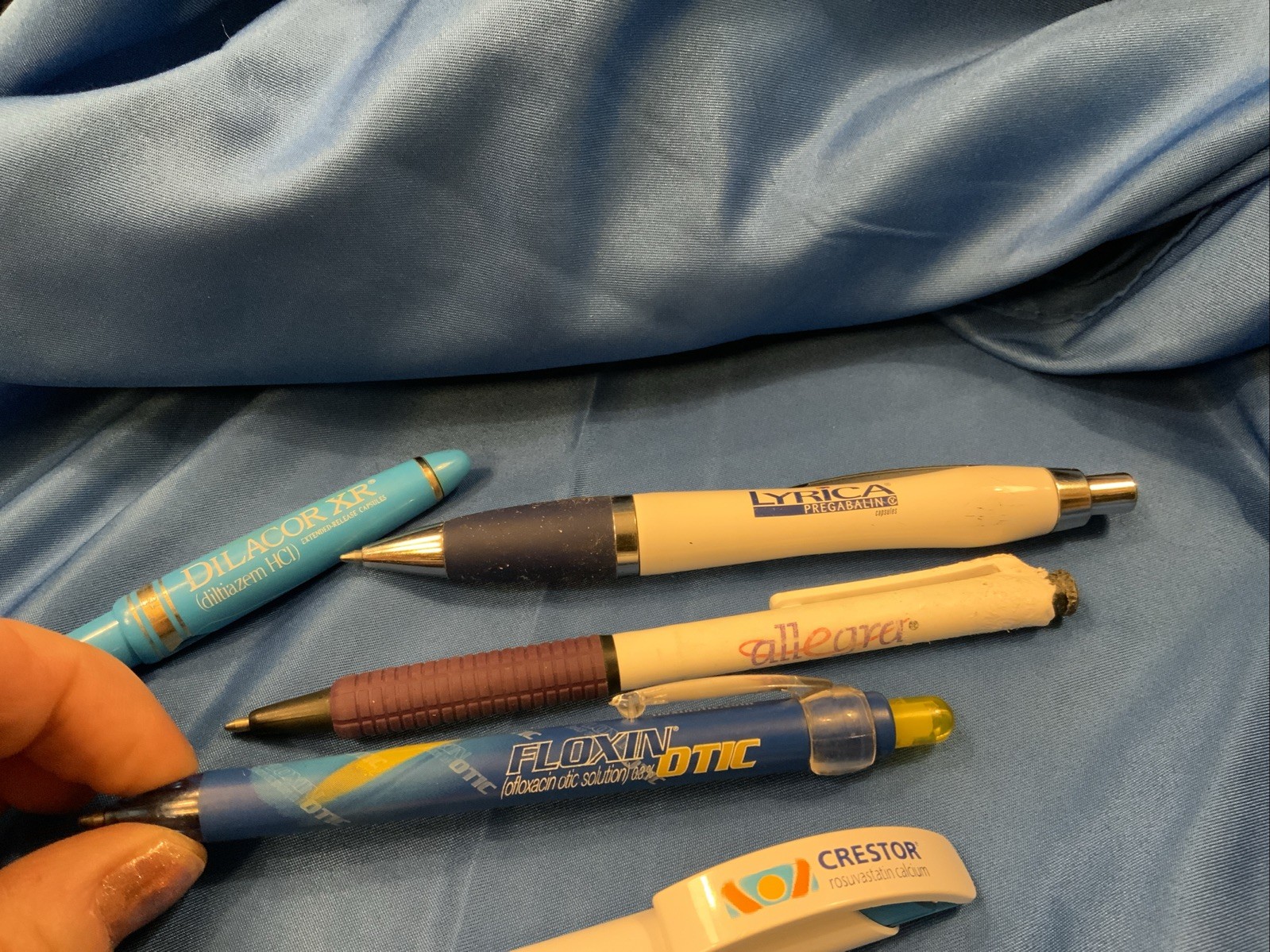Lyrica Crestor Allegra Floxin Dilacor Lot 5 PENS Drug Rep Pharmaceutical Lot