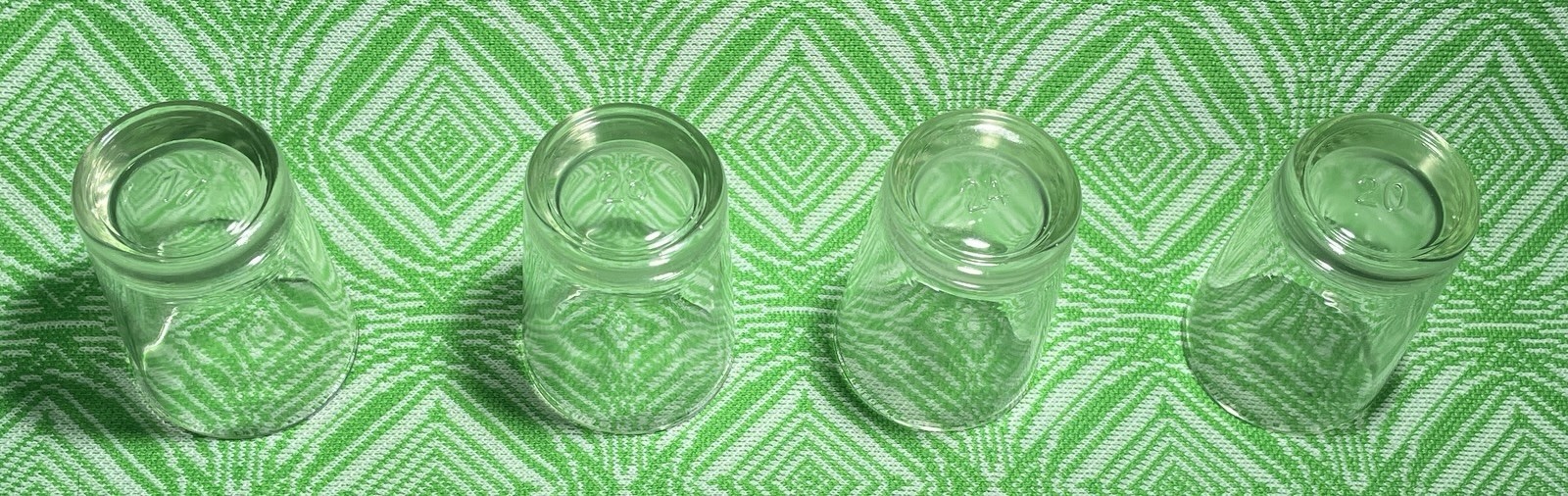 Vintage Glass Medicine Cups Lot of 4 🧪 Apothecary Pharmacy 1oz Mid Century