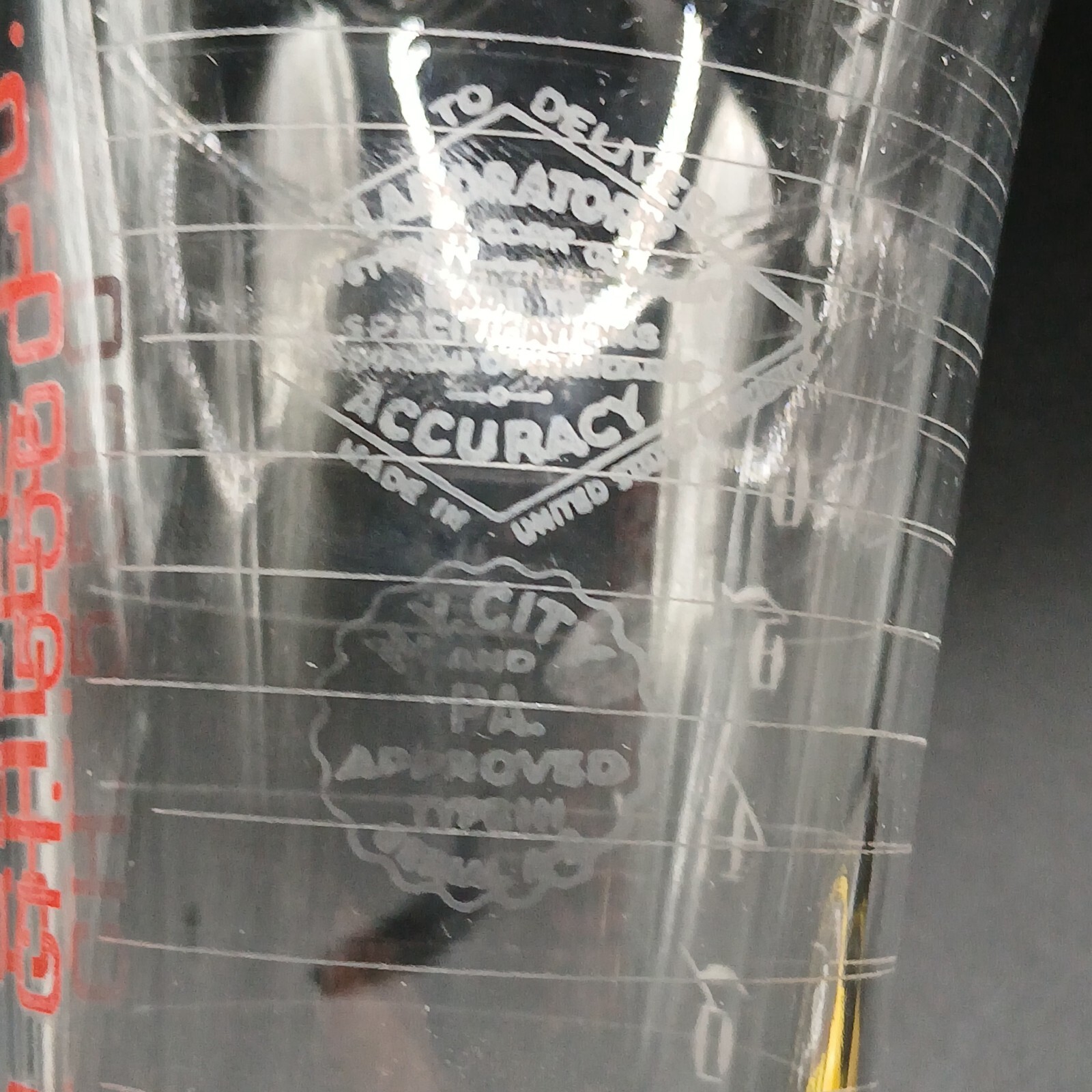 Vintage Advertising Apothacary 8 0z Glass Etched Laboratory Beaker-Larned Sales