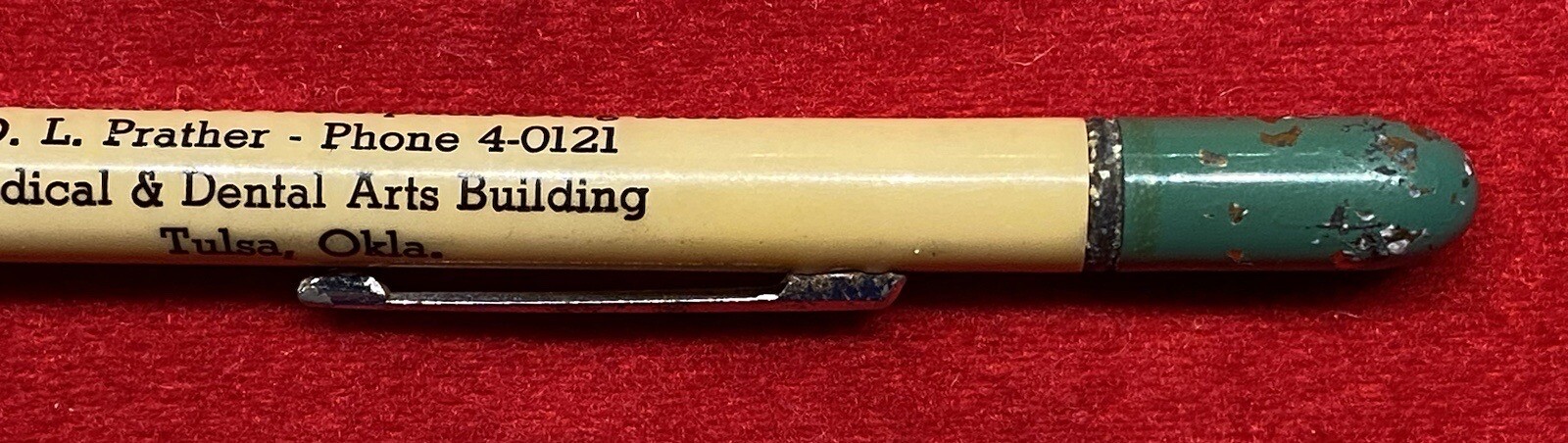 1940c *MEDICAL ARTS PRESCRIPTION SHOP* (DRUG STORE) TULSA, OK MECHANICAL PENCIL!
