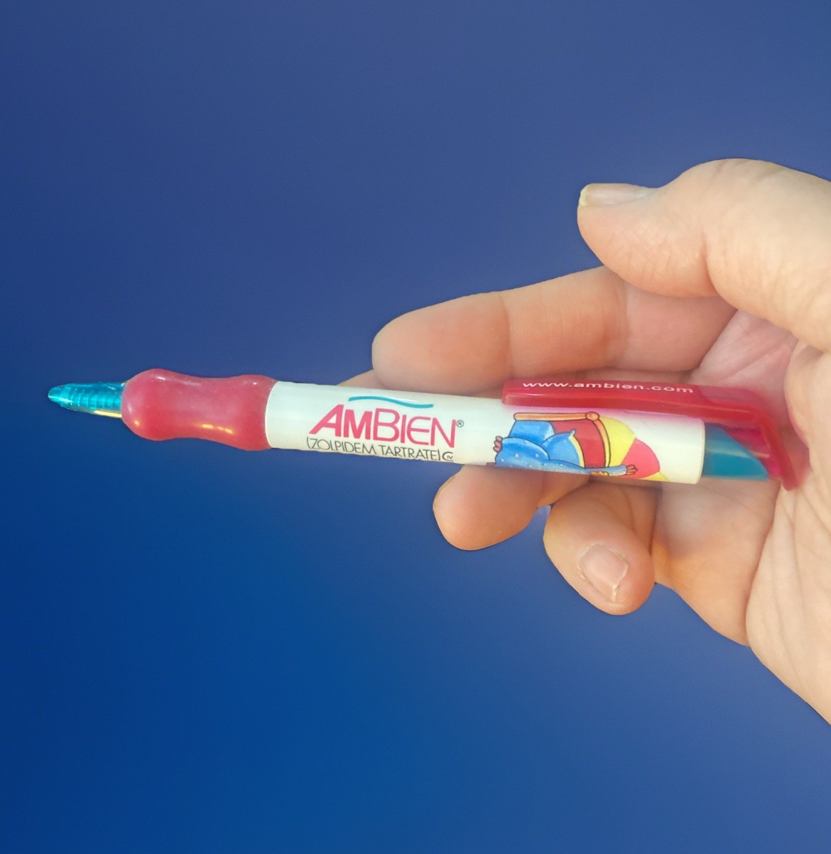 Ambien PEN Drug Rep Pharmaceutical Promo Medical Advertising Rare Pink – Working