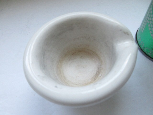 Vtg Coors USA Heavy White Porcelain Lab Mortar & Pestle Apothecary 522-00 14H