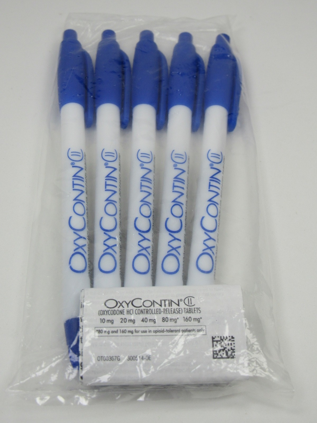 5 Oxycontin Oxycodone PENS Drug Rep Pharmaceutical Promo Sealed Original Package