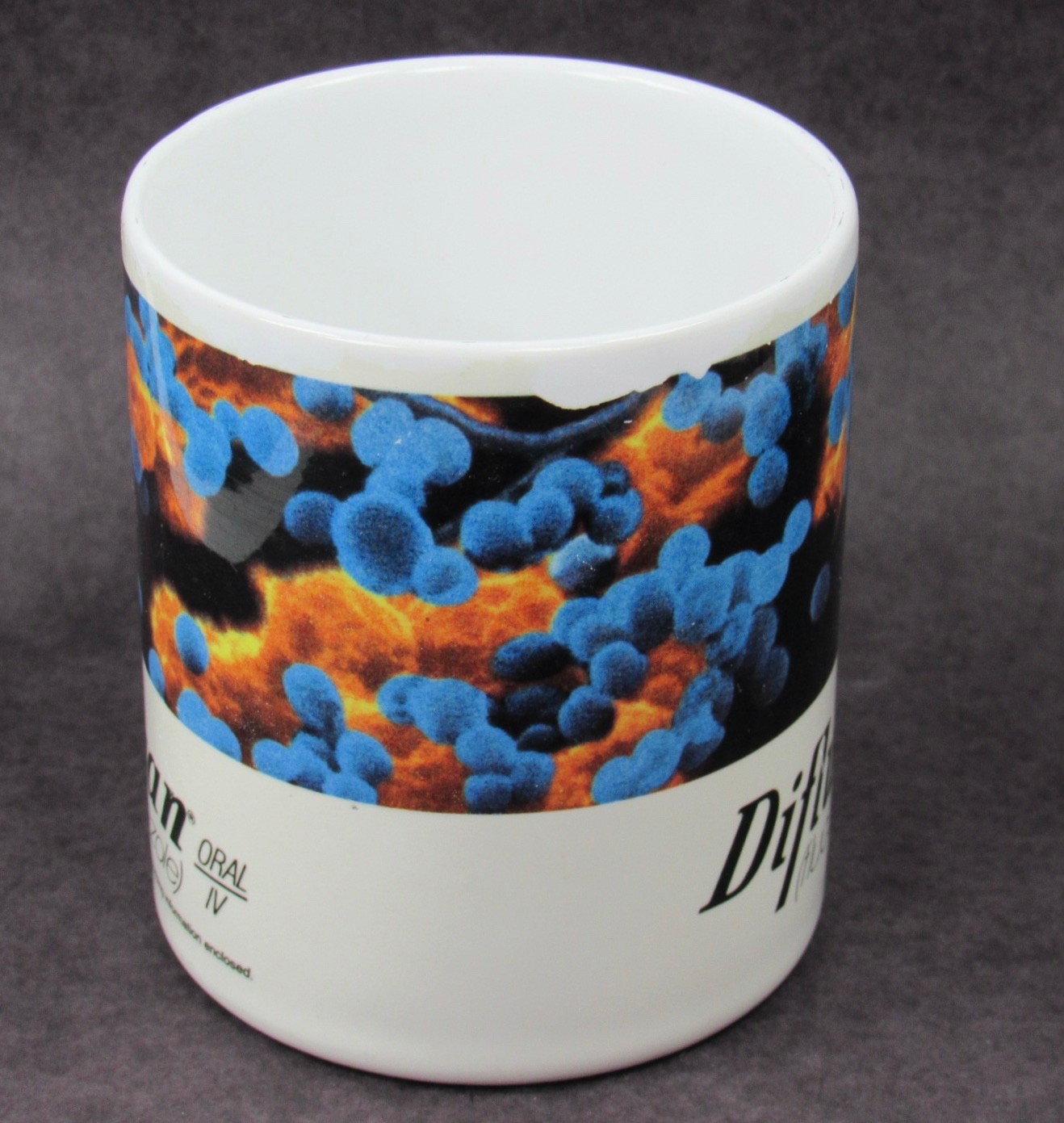 Diflucan Mug Drug Rep Pharmaceutical Promo Advertising Colorful Fungus Design
