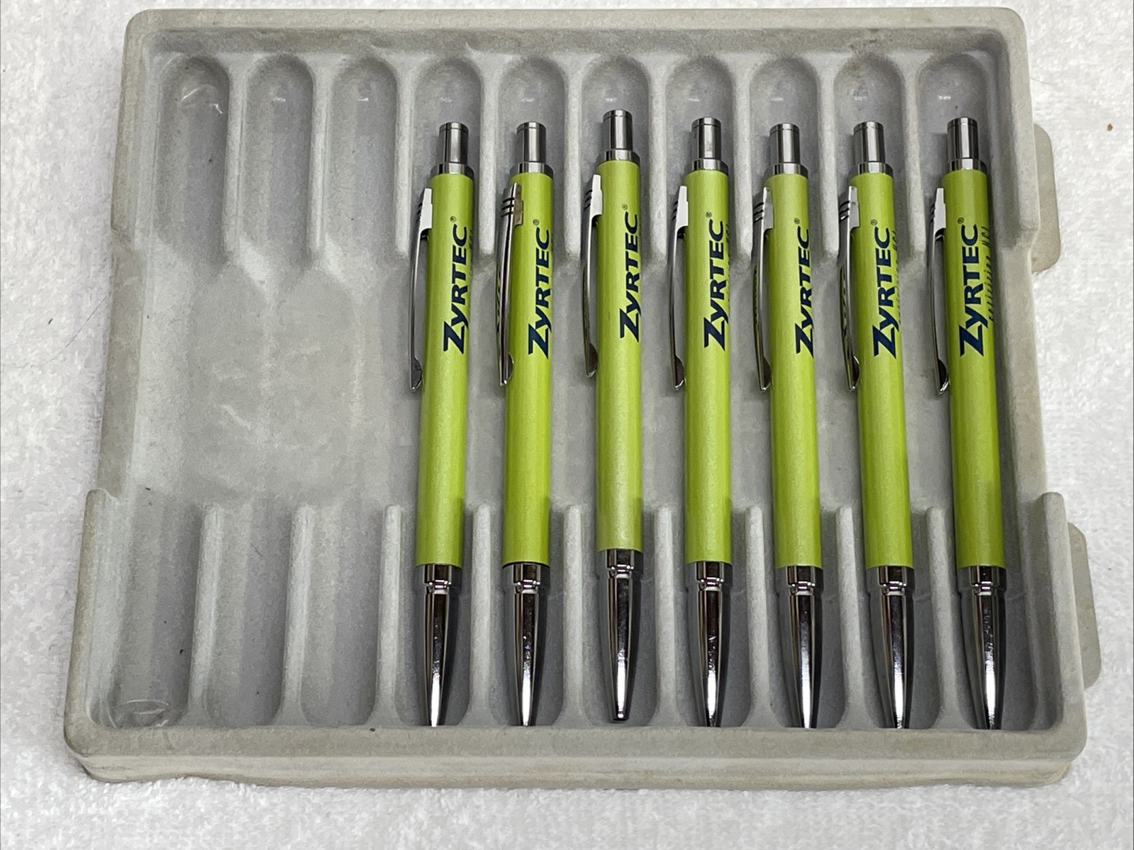 Zyrtec Pen Drug Rep Pens Pharma Metal Weighted Promo Tested and working Lot of 7