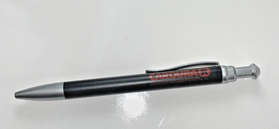 Cardura Pen Pharmaceutical Drug Rep Promo Black Red Font NOS