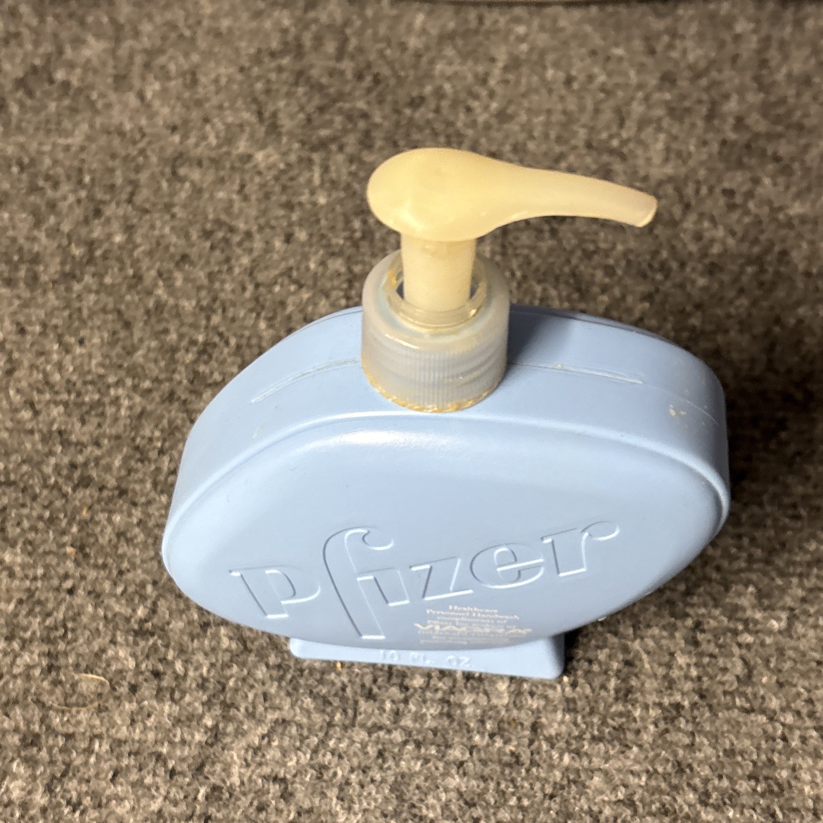 Pfizer Viagra Soap Dispenser Plastic 10oz Empty Bottle Pharmaceutical Blue Pill