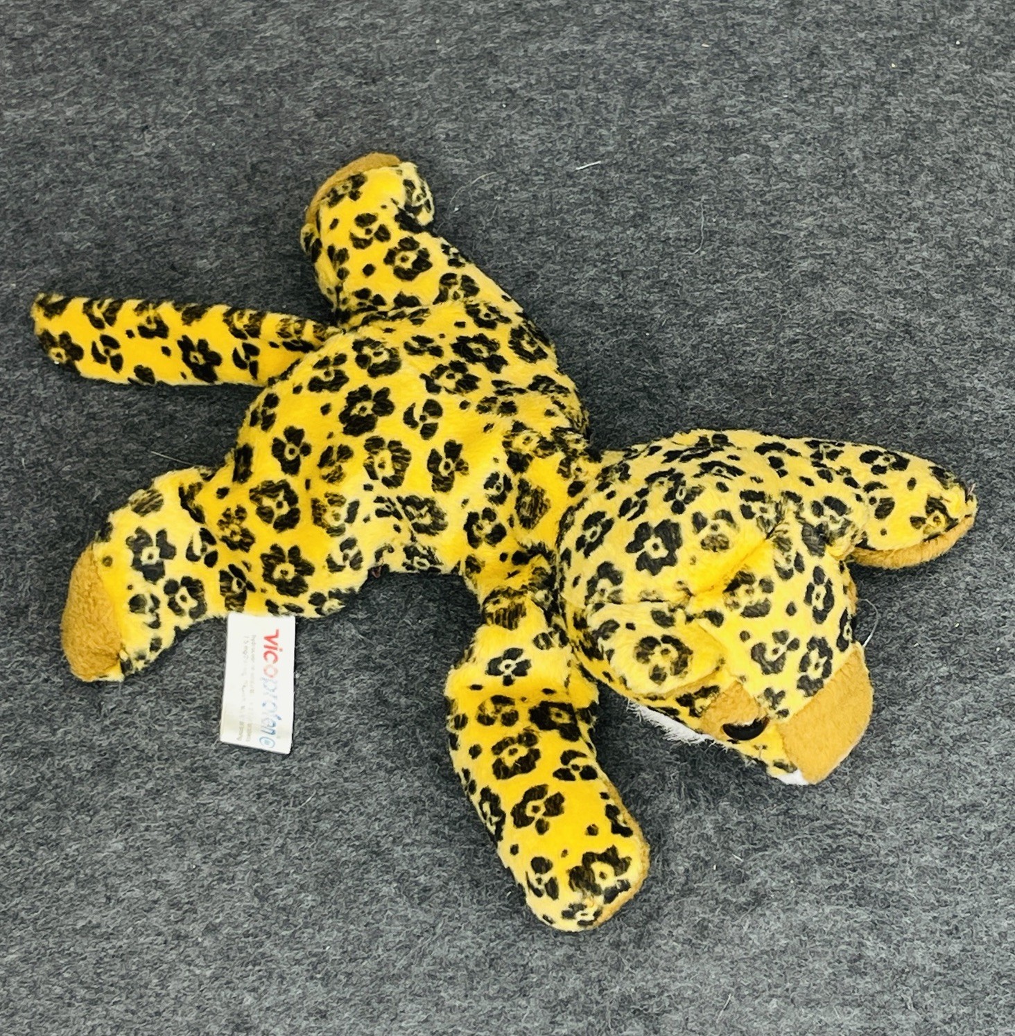 Vintage Vicoprofen Leopard Bean Bag Plush Pharmaceutical Drug Rep Advertisement