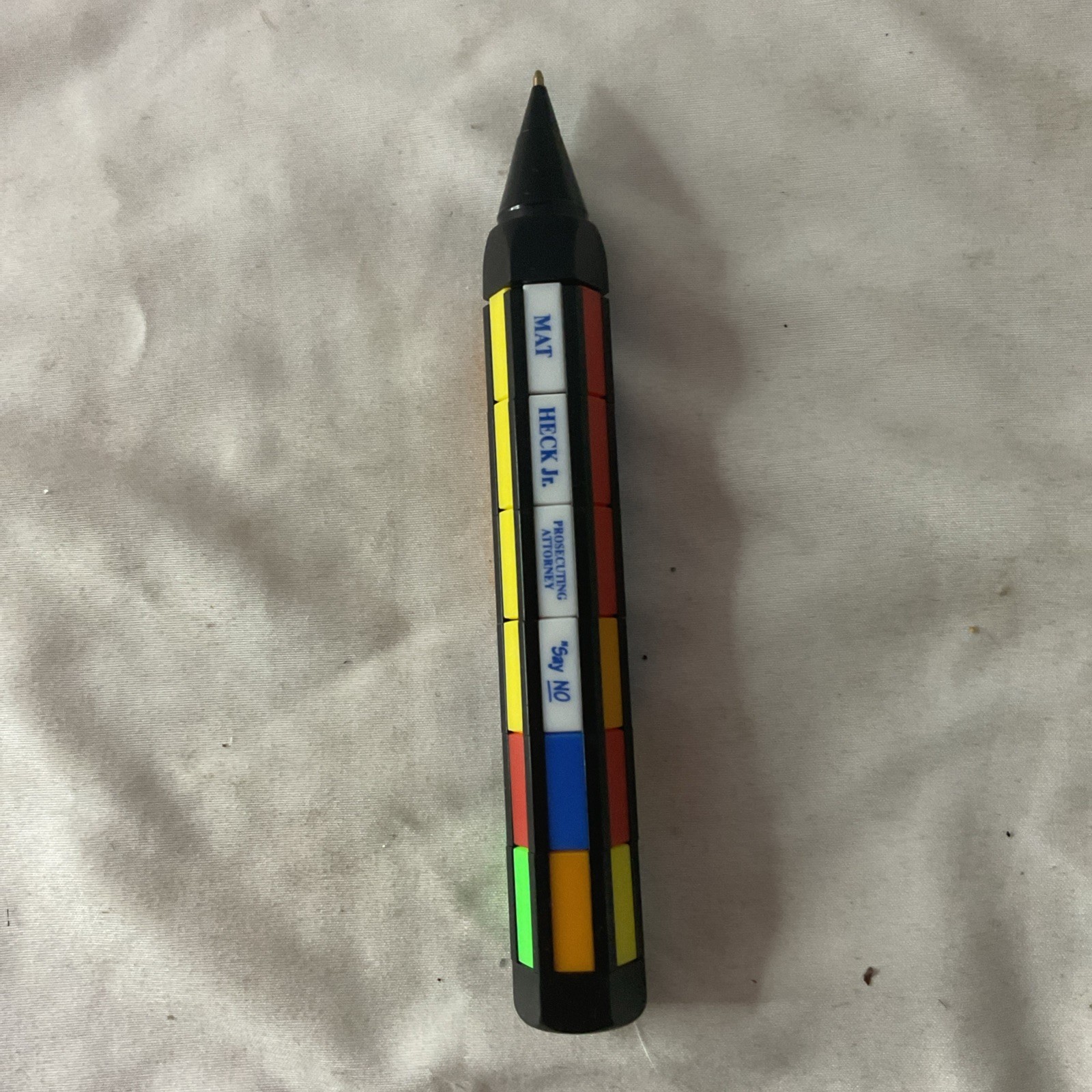 Rubik’s Cube Style Advertising Pen Mat Heck Jr Prosecuting Attorney Say No Drug