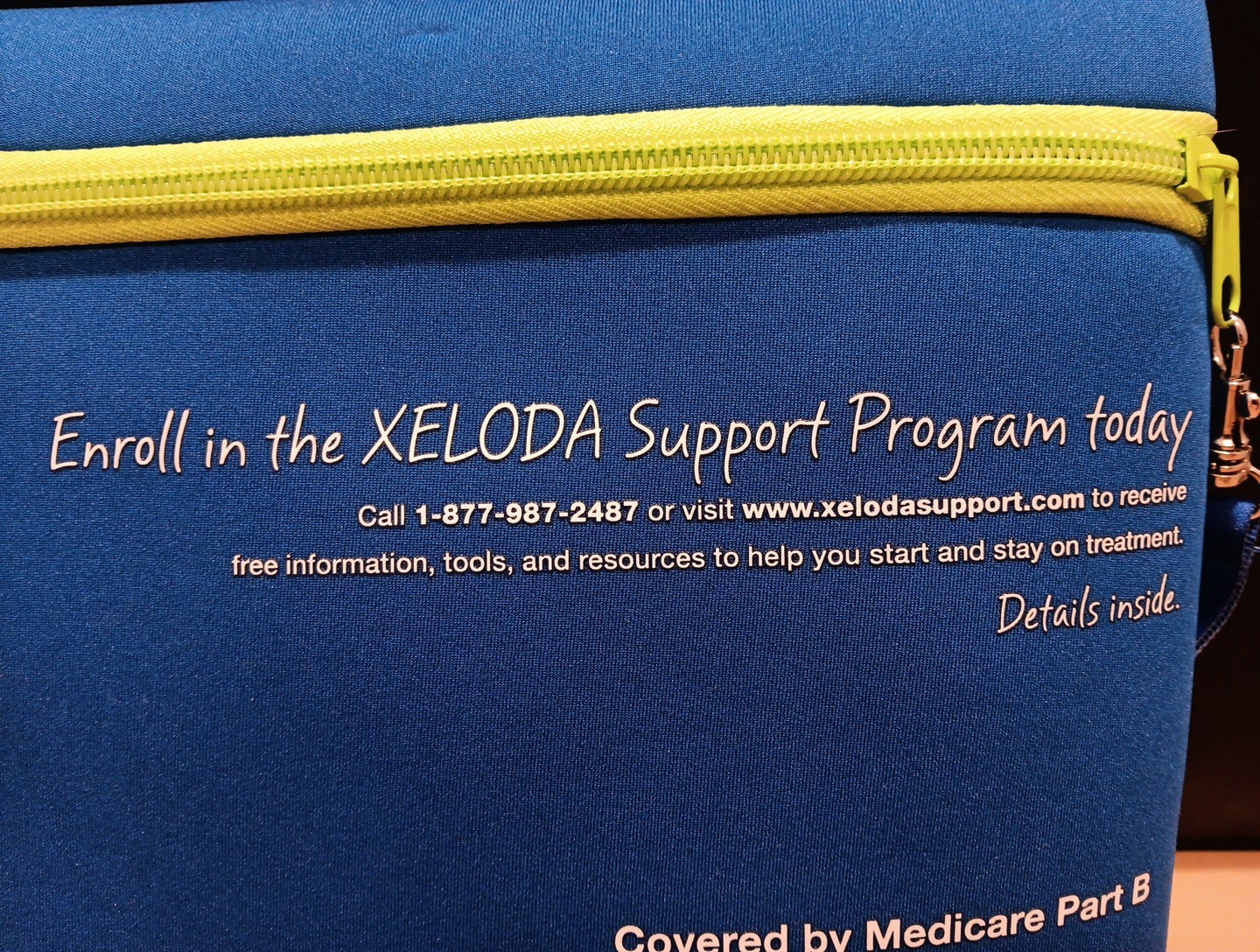 Xeloda Capecitabine Pharmaceutical Medical Drug Rep Advertising Zipper Bag