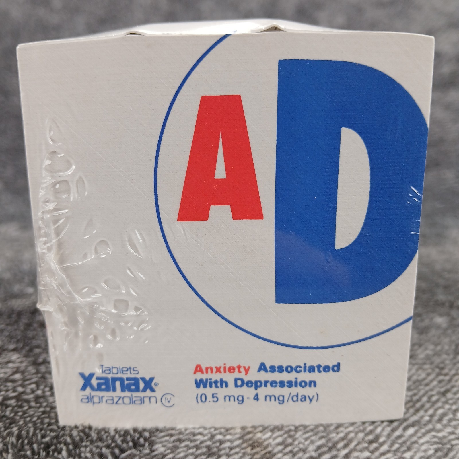 Vtg Xanax Pharmaceutical Advertising Post It Note Cube 90s Alprazolam READ 1992