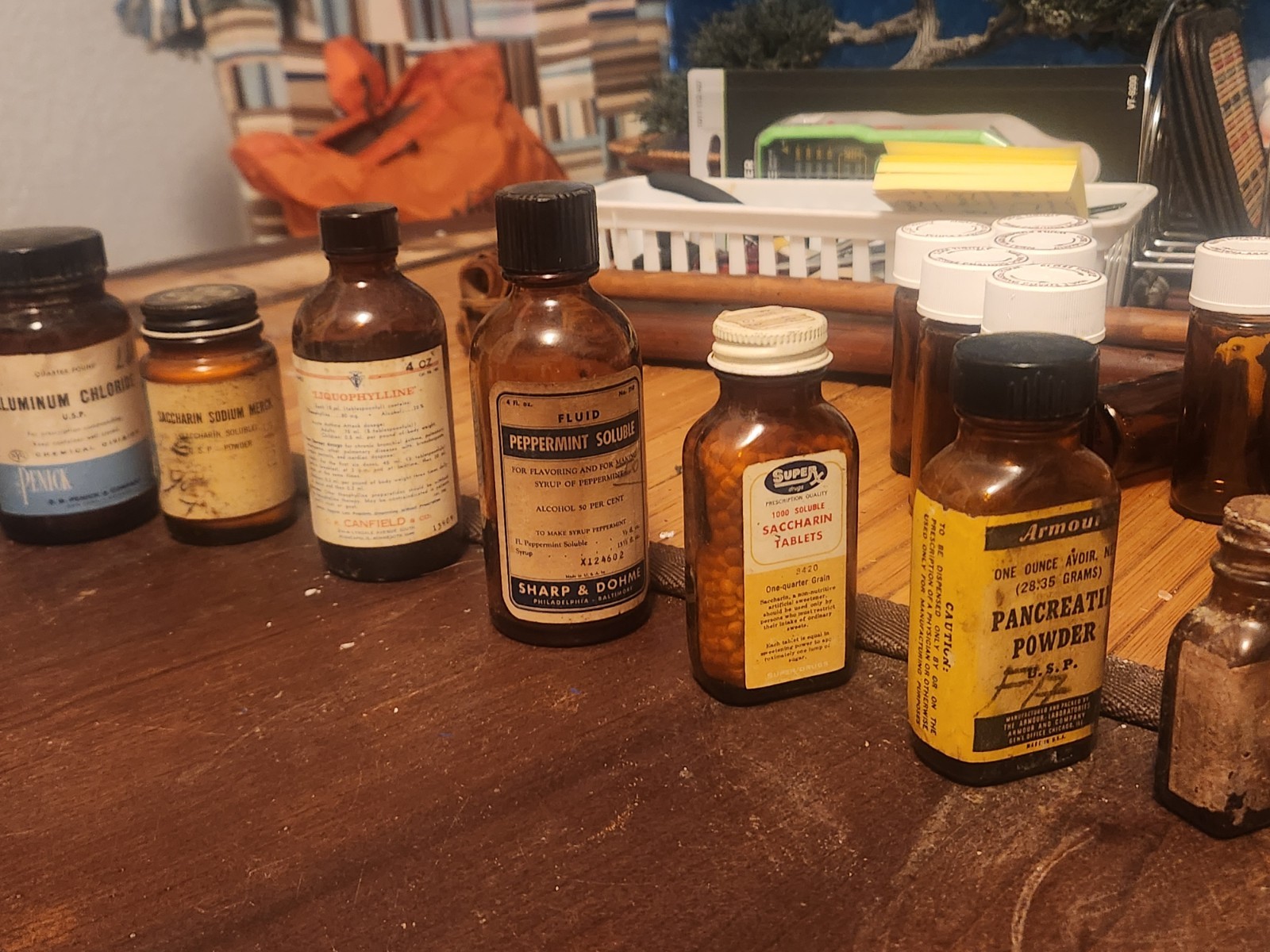 Apothecary Pharmaceutical Medicine Bottles & Misc Never Open (Lot of 16)