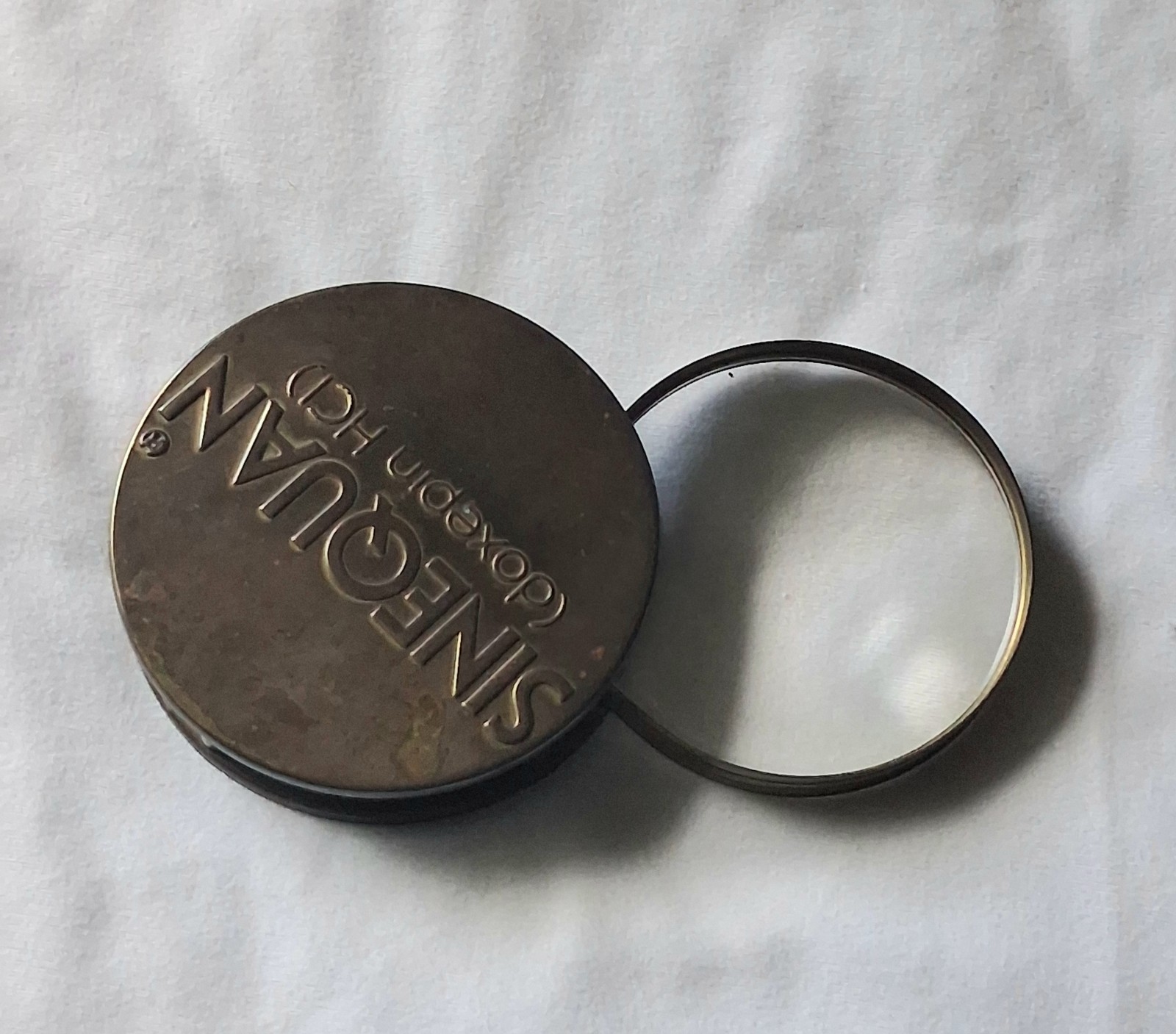 Vintage Sinequan Doxepin Drug Rep Brass Magnifying Glass