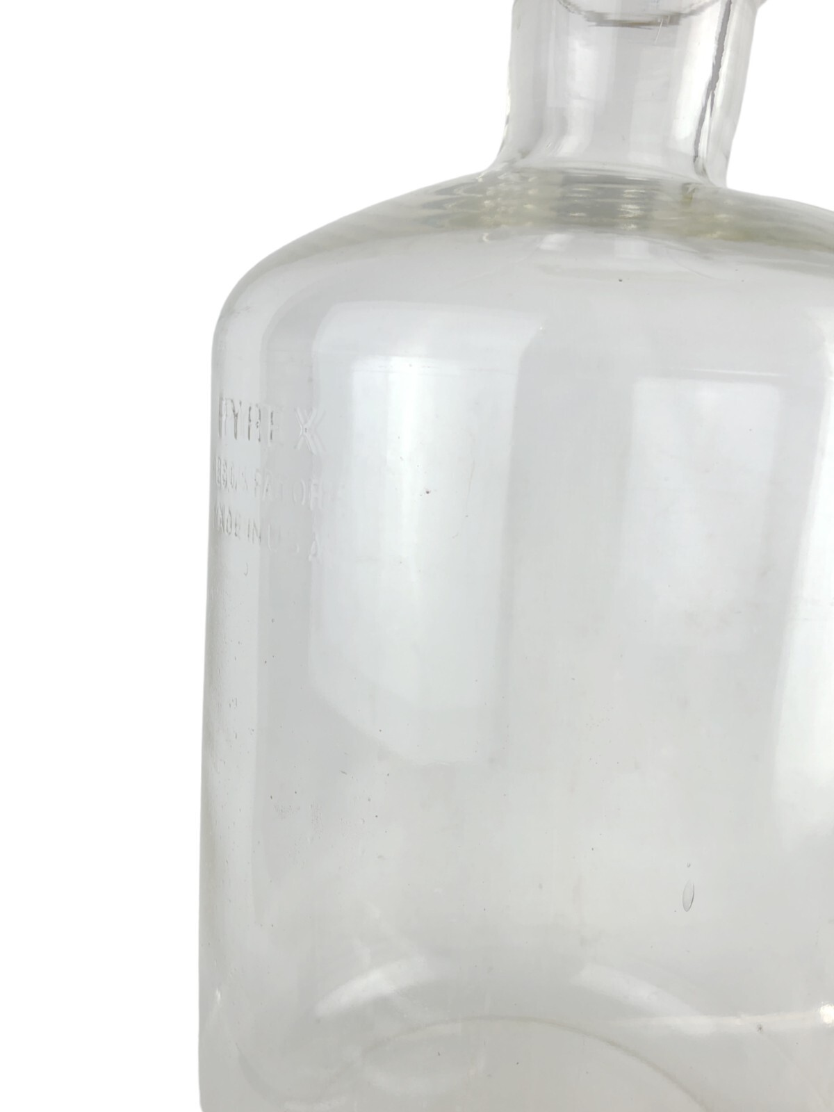 17” Tall Vintage Pyrex Clear Glass Science Labware Bottle Hand Blown
