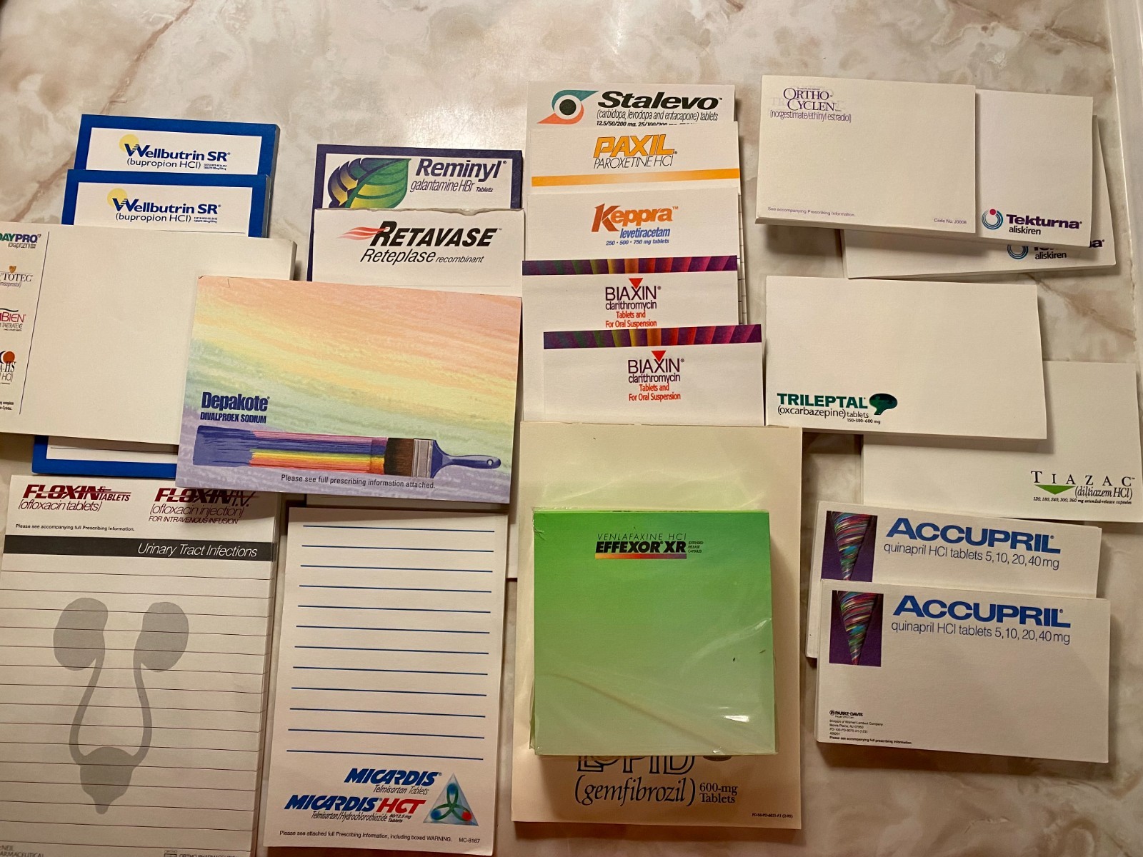 Lot of 22 Drug Rep Pharm Promo Vintage Sticky Notes & NotePads 1993-96