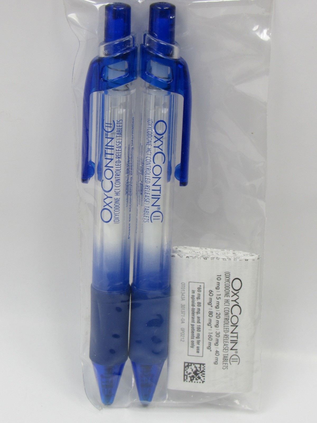 Oxycontin Oxycodone PENS Drug Rep Pharmaceutical Promo Sealed Original Package
