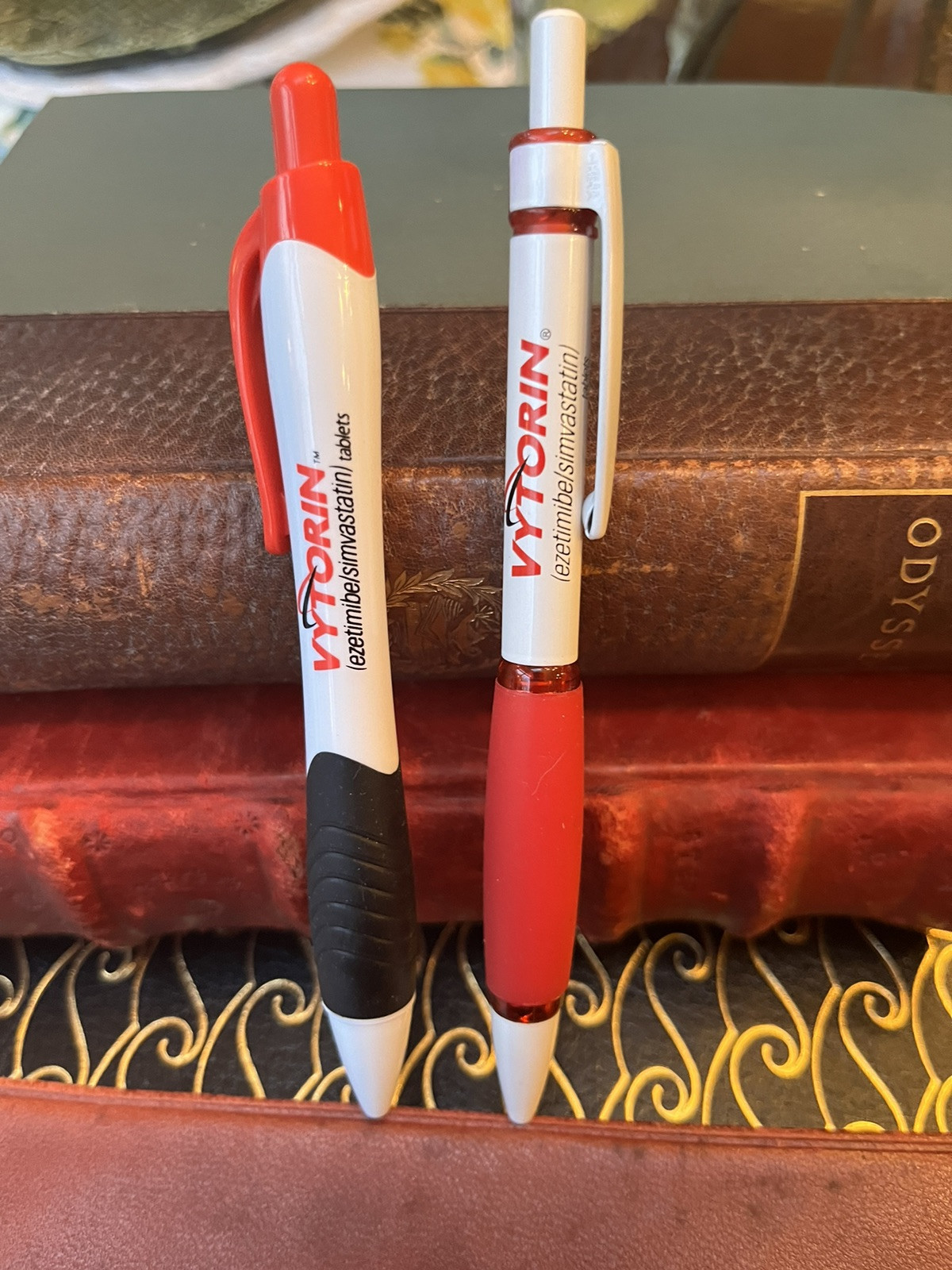 Lot Of 2 Vytorin Pharmaceutical Drug Rep Pens Metal And Plastic-Write