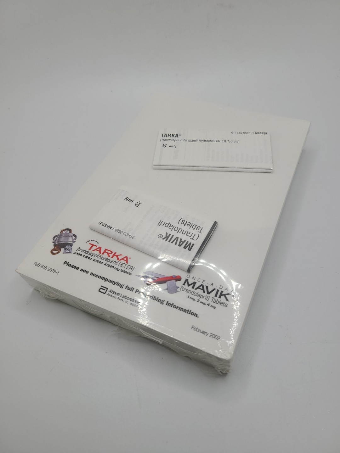Sealed Mavik Tarka Pharmaceutical Drug Rep Advertising Post It Notepad 6×4 2002