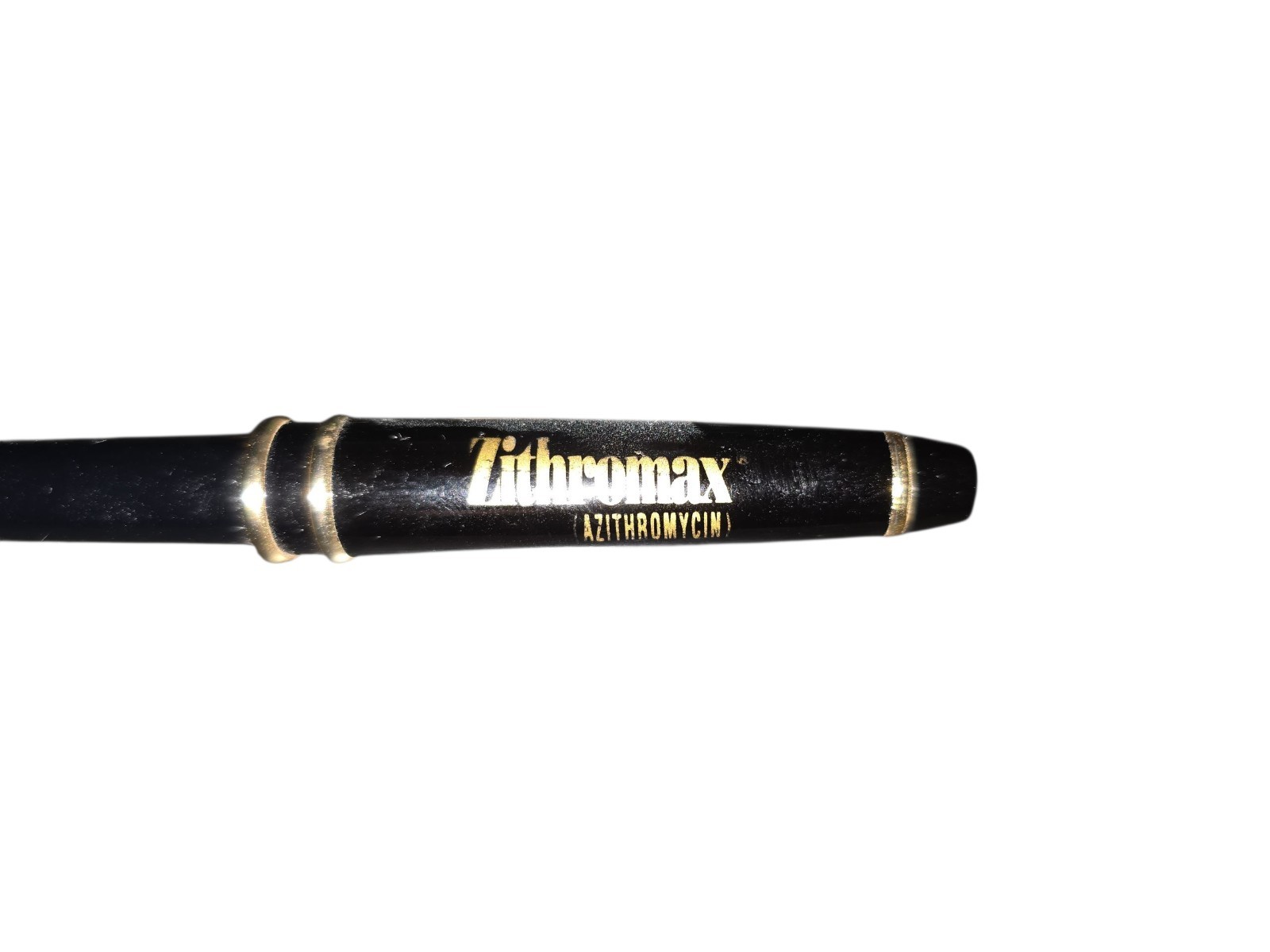 Drug Rep Metal Black & Gold Pen. Zituromax Azthromycin. Works!