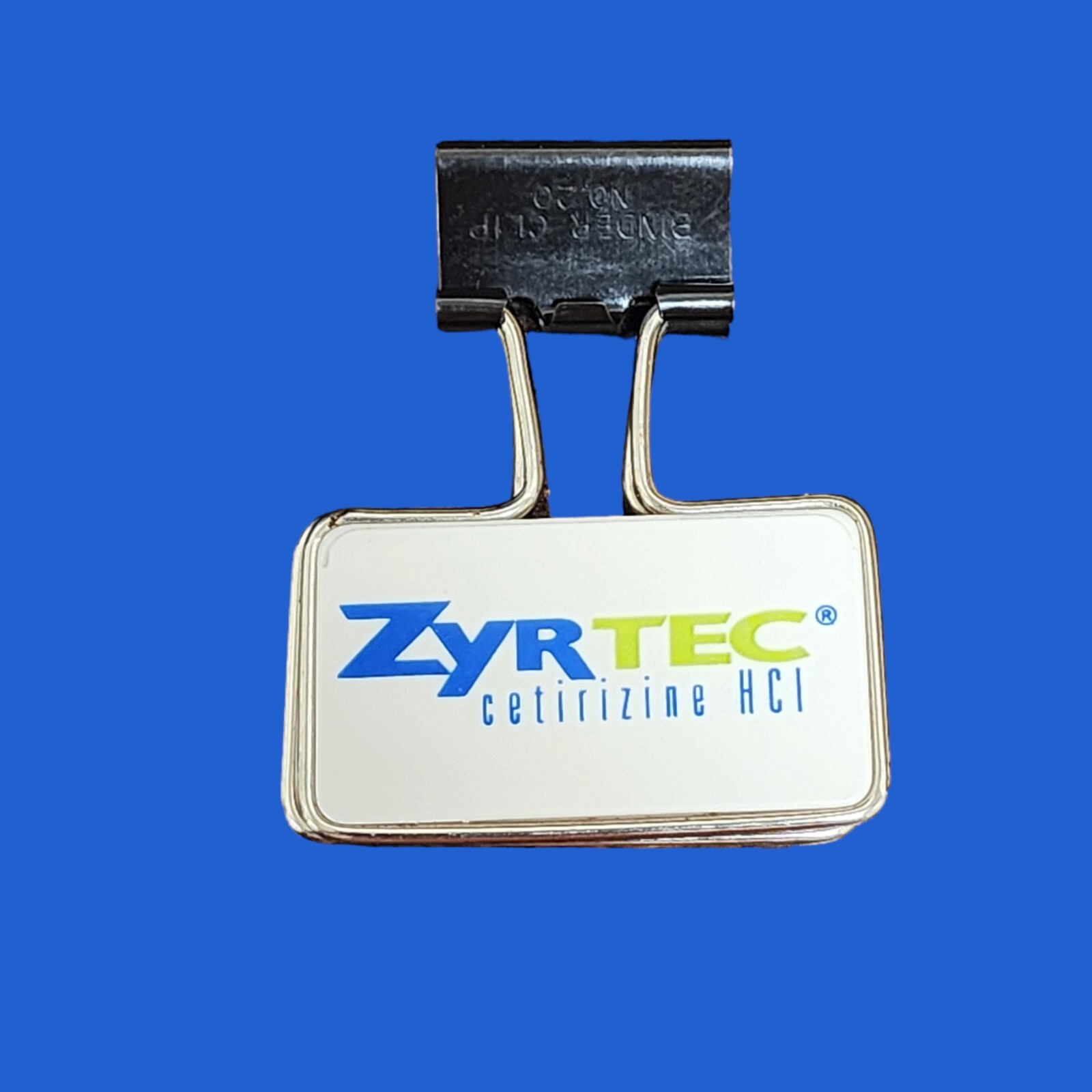 Zyrtec Brand Logo Pharmaceutical Advertising Binder Clip Sales Promotional Item